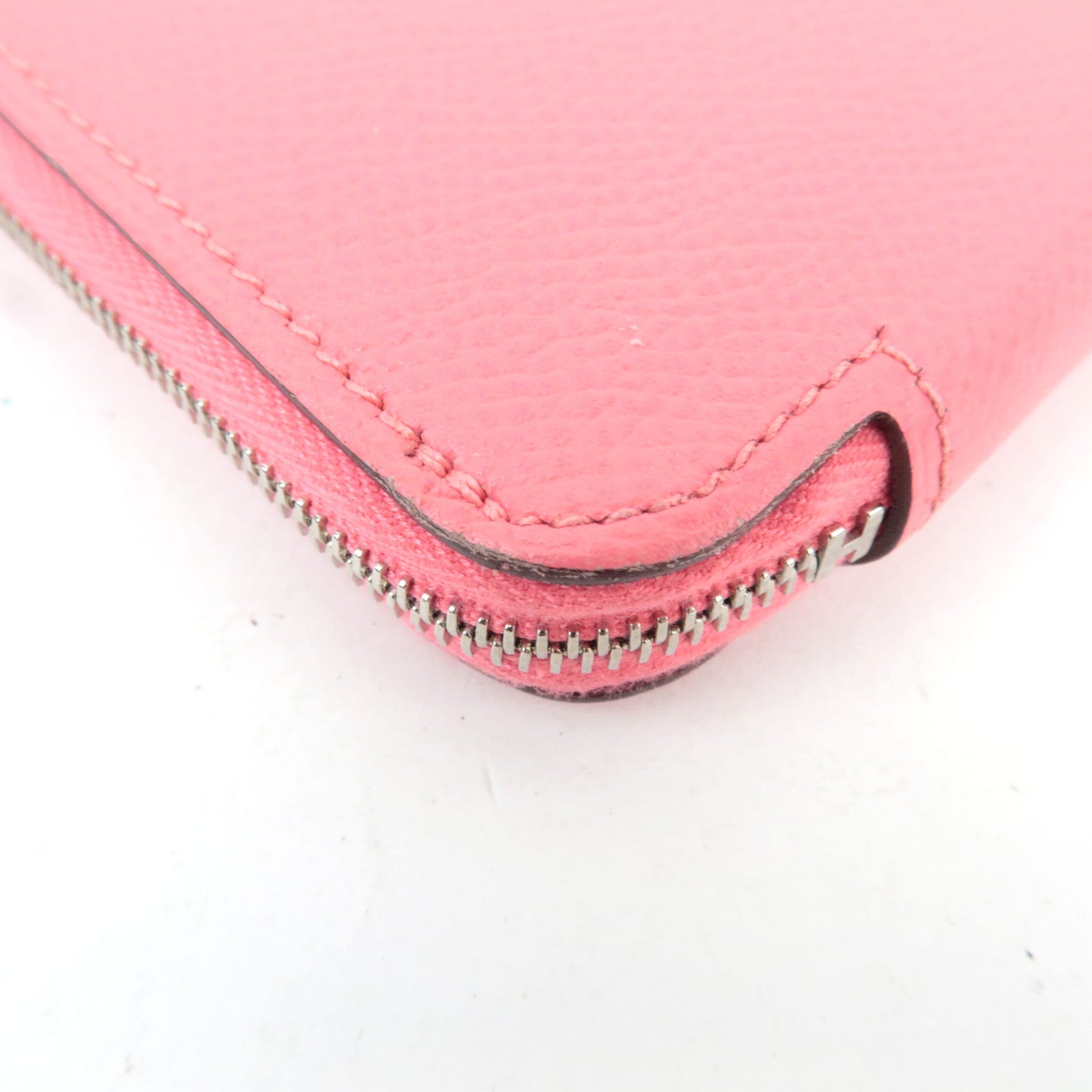 HERMES Azap Silkin Long Wallet X Mark (2016) Veau Epsom Rose Azalea *Box