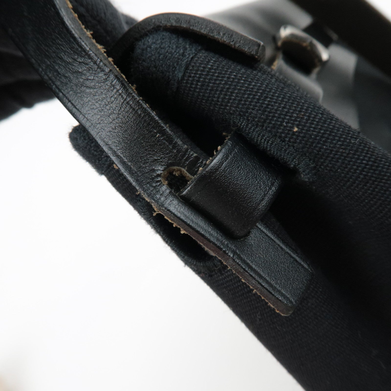 HERMES Her Bag TPM Shoulder Bag □H Stamp (2004) Toile Officier Leather Black Beige *Dust bag, Spare bag