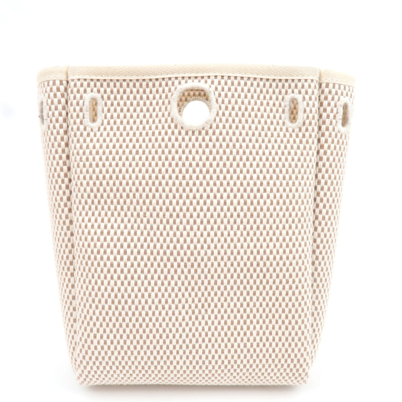 HERMES Her Bag TPM Shoulder Bag □H Stamp (2004) Toile Officier Leather Black Beige *Dust bag, Spare bag