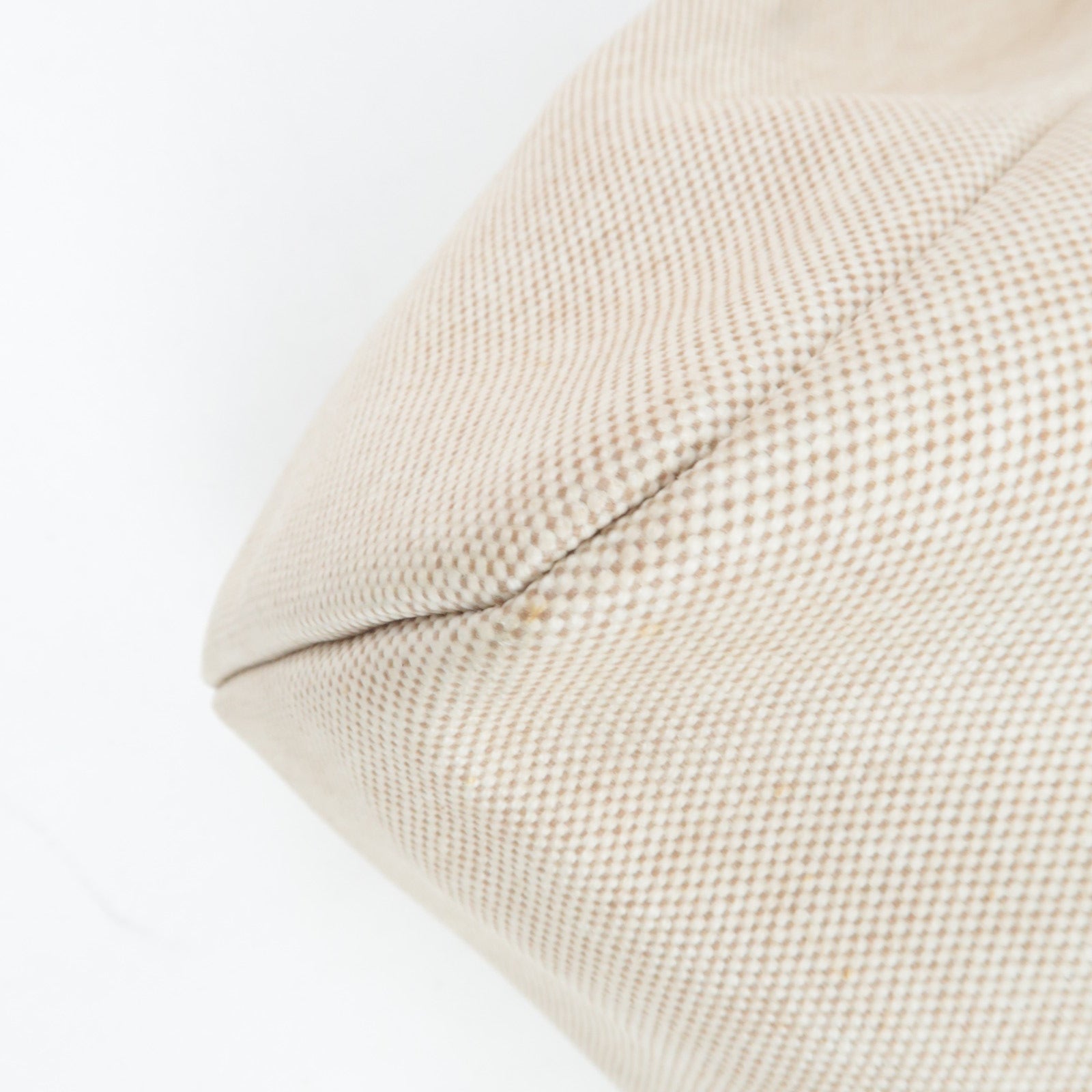 HERMES Her Bag MM □C Stamp (1999) Toile H Leather Beige Brown *Box, Dust bag, Clochette, Key Lock, Spare bag