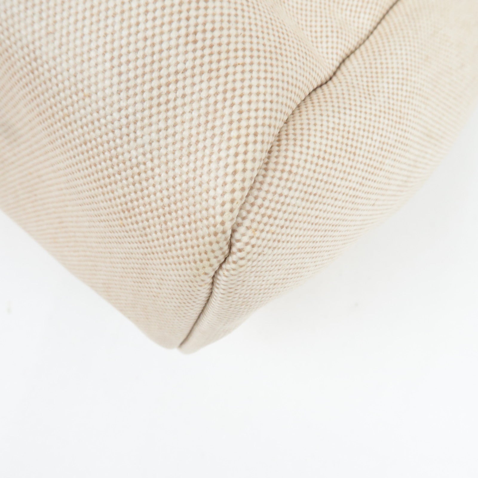 HERMES Her Bag MM □C Stamp (1999) Toile H Leather Beige Brown *Box, Dust bag, Clochette, Key Lock, Spare bag