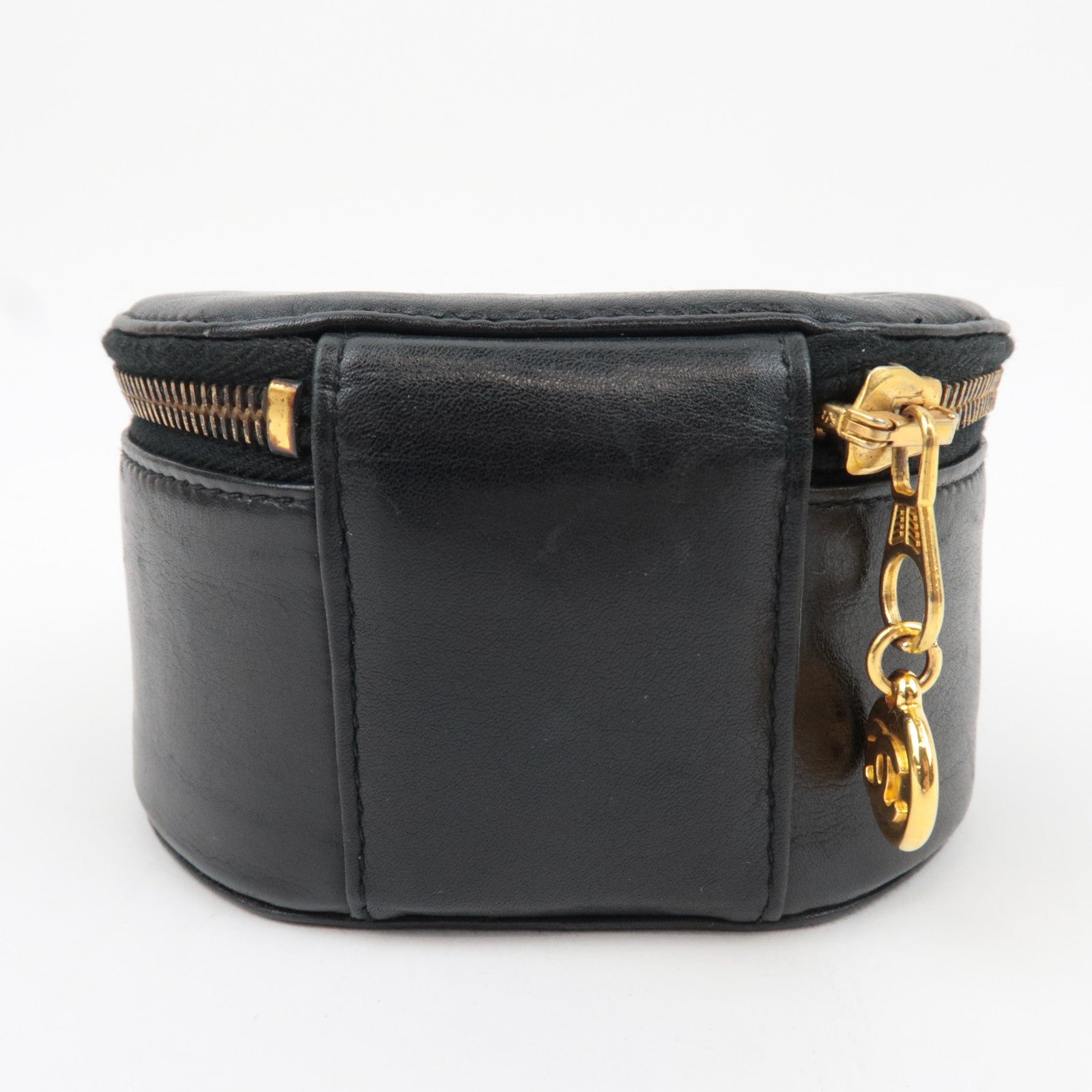 CHANEL Cocomark Jewelry Case Lambskin Black Gold HDW 2982376 *Cushion, Ring holder