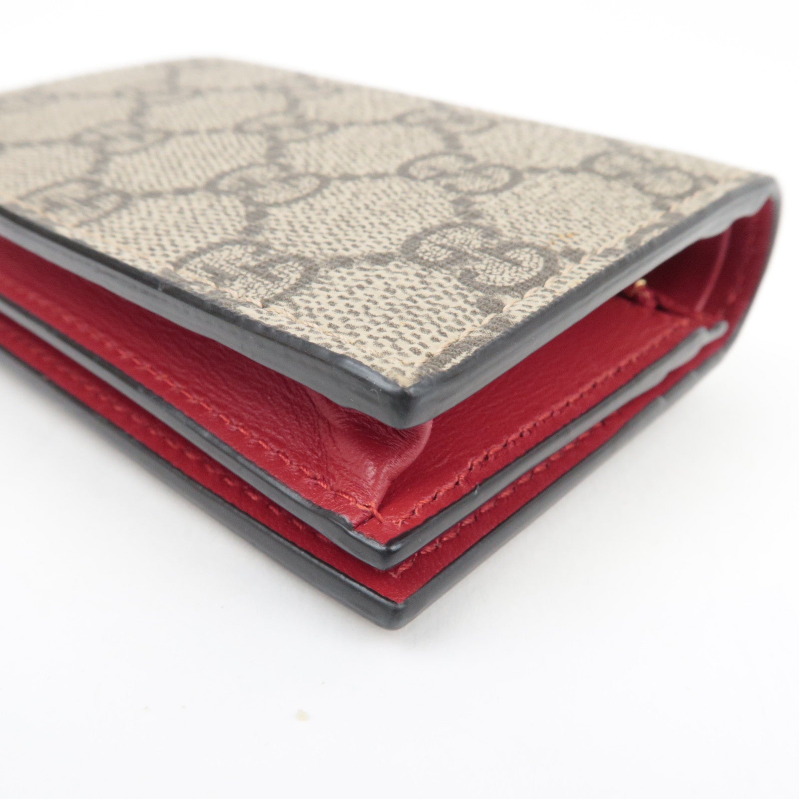 GUCCI GG Supreme Bosco Bifold Wallet GG Supreme Beige 506277 *Box, Dust bag