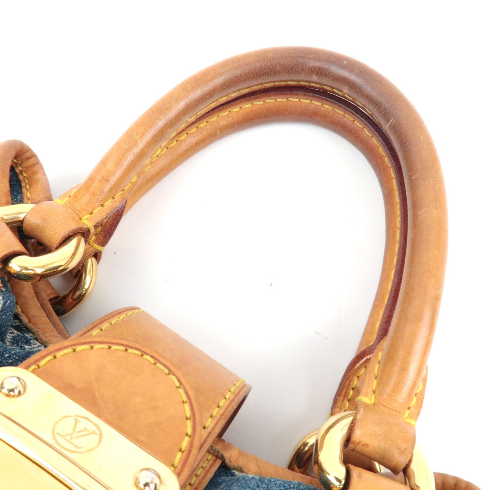 Louis Vuitton Monogram Denim Pleaty Handbag M95020 VI0085