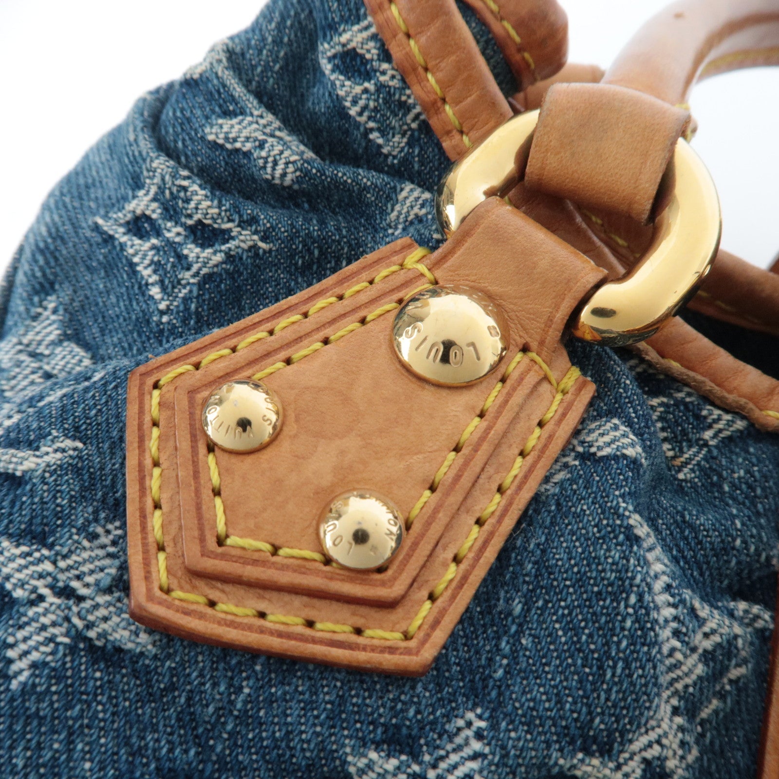 Louis Vuitton Monogram Denim Pleaty Handbag M95020 VI0085