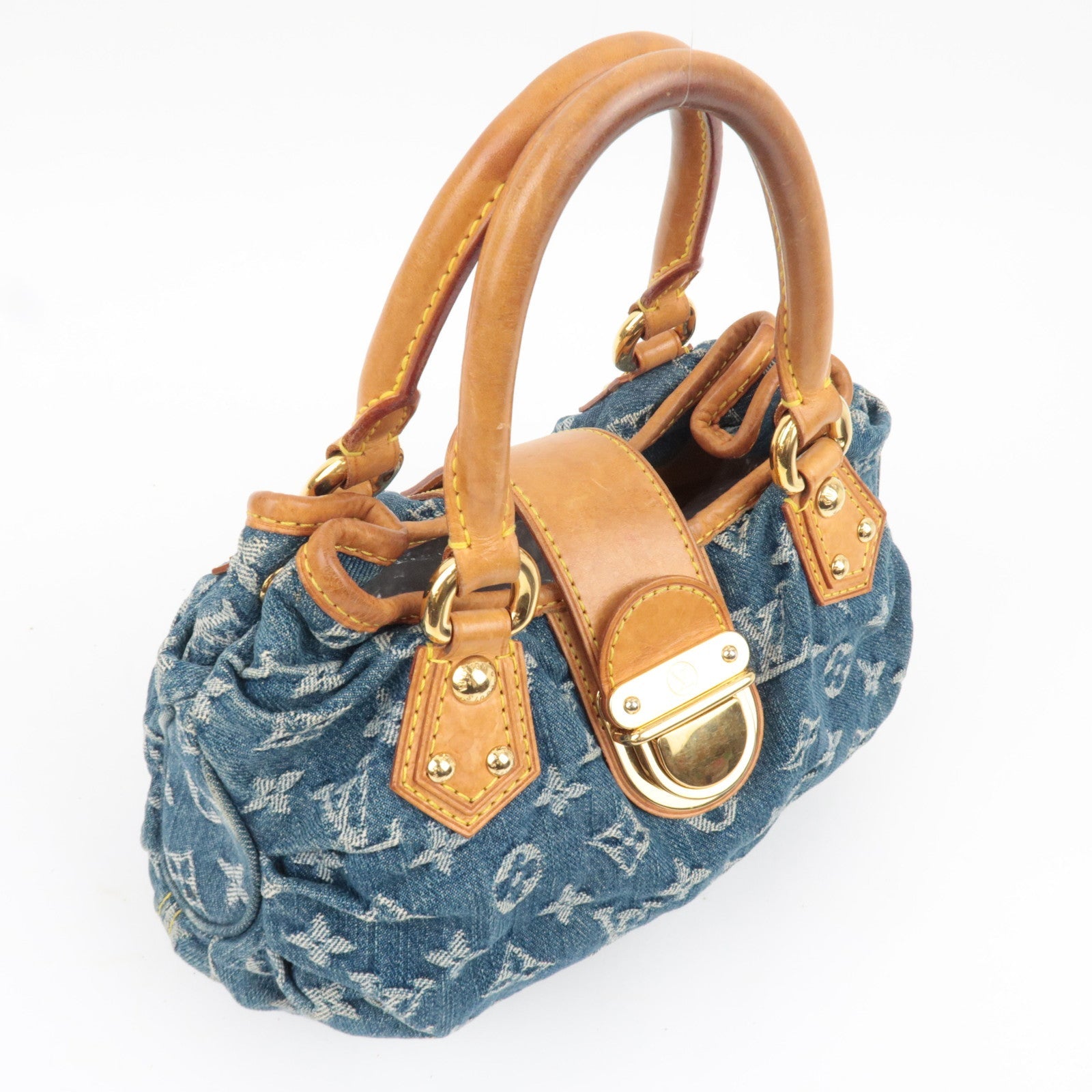 Louis Vuitton Monogram Denim Pleaty Handbag M95020 VI0085