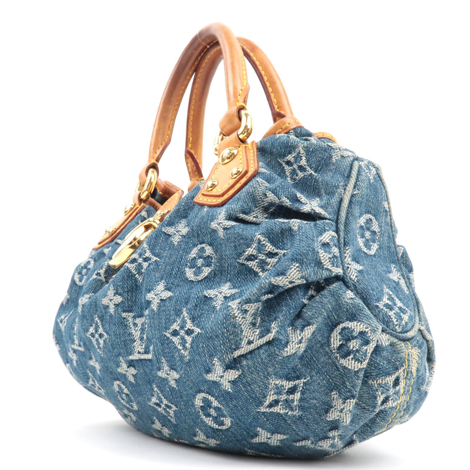 Louis Vuitton Monogram Denim Pleaty Handbag M95020 VI0085