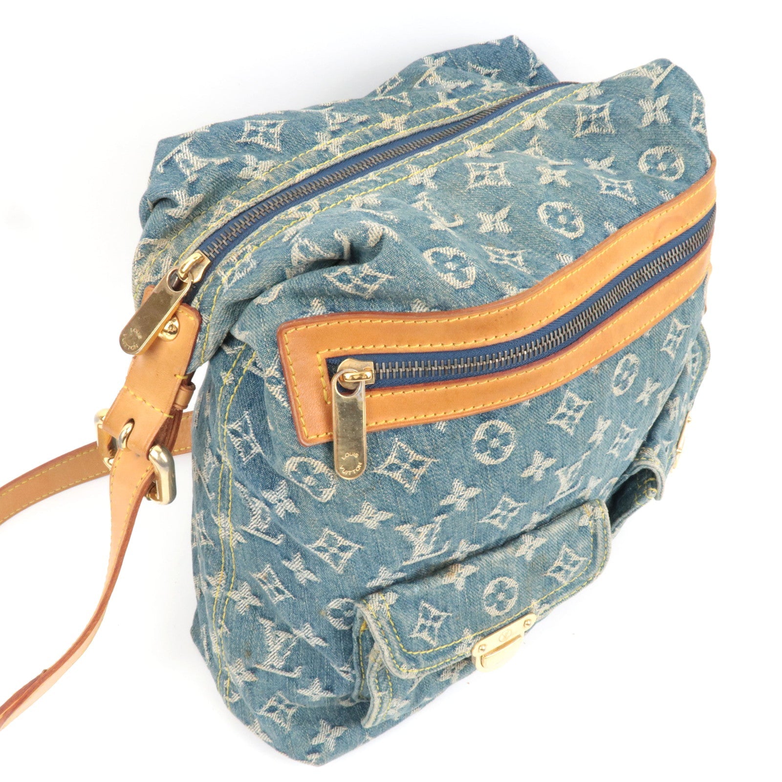 Louis Vuitton Monogram Denim Baggy GM Shoulder Bag M95048 SR1015 *Long strap, Dust bag