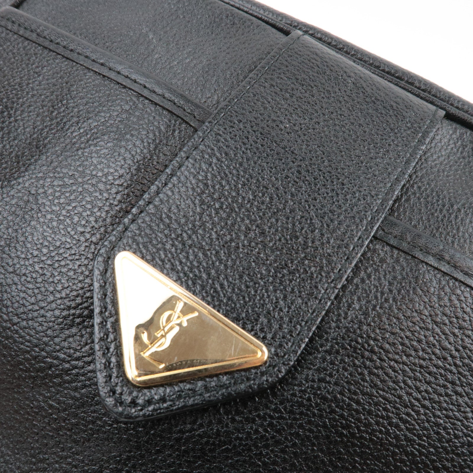 Saint Laurent YSL Shoulder Bag Leather Black