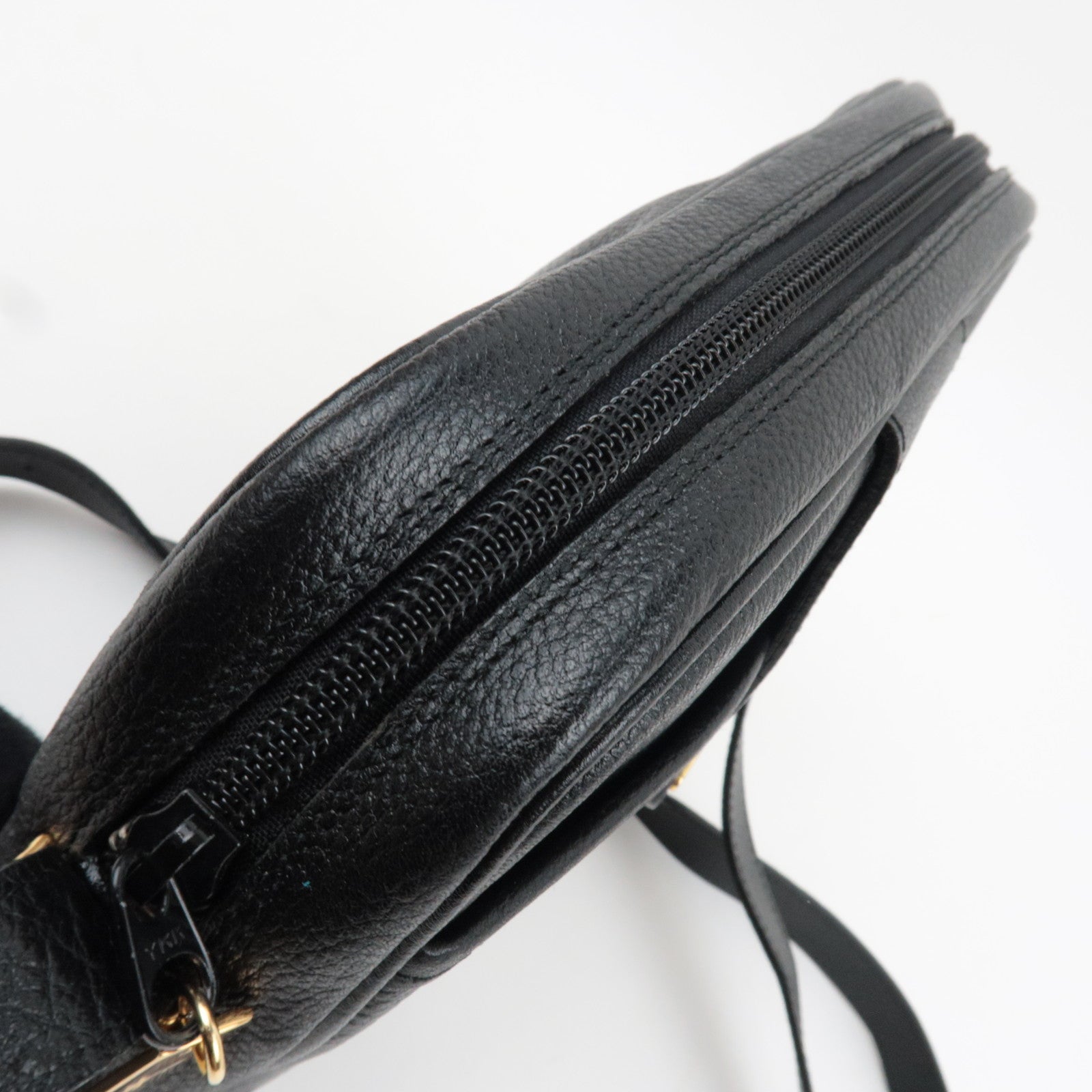 Saint Laurent YSL Shoulder Bag Leather Black