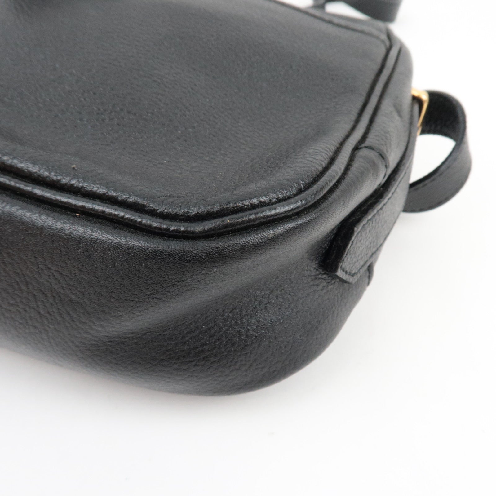 Saint Laurent YSL Shoulder Bag Leather Black