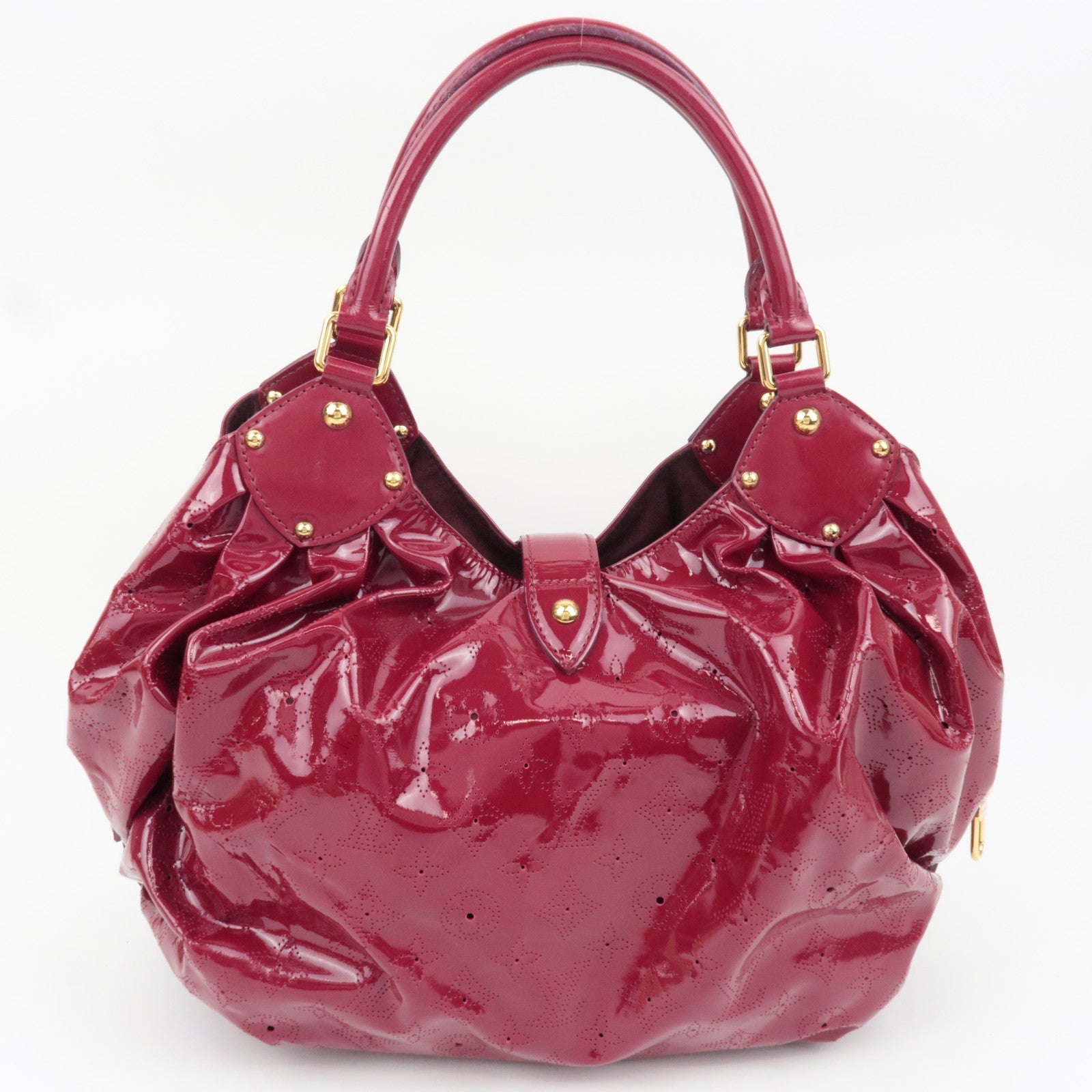 Louis Vuitton Monogram Mahina Surya L Handbag Patent Leather Cerise M95880 SP2009
