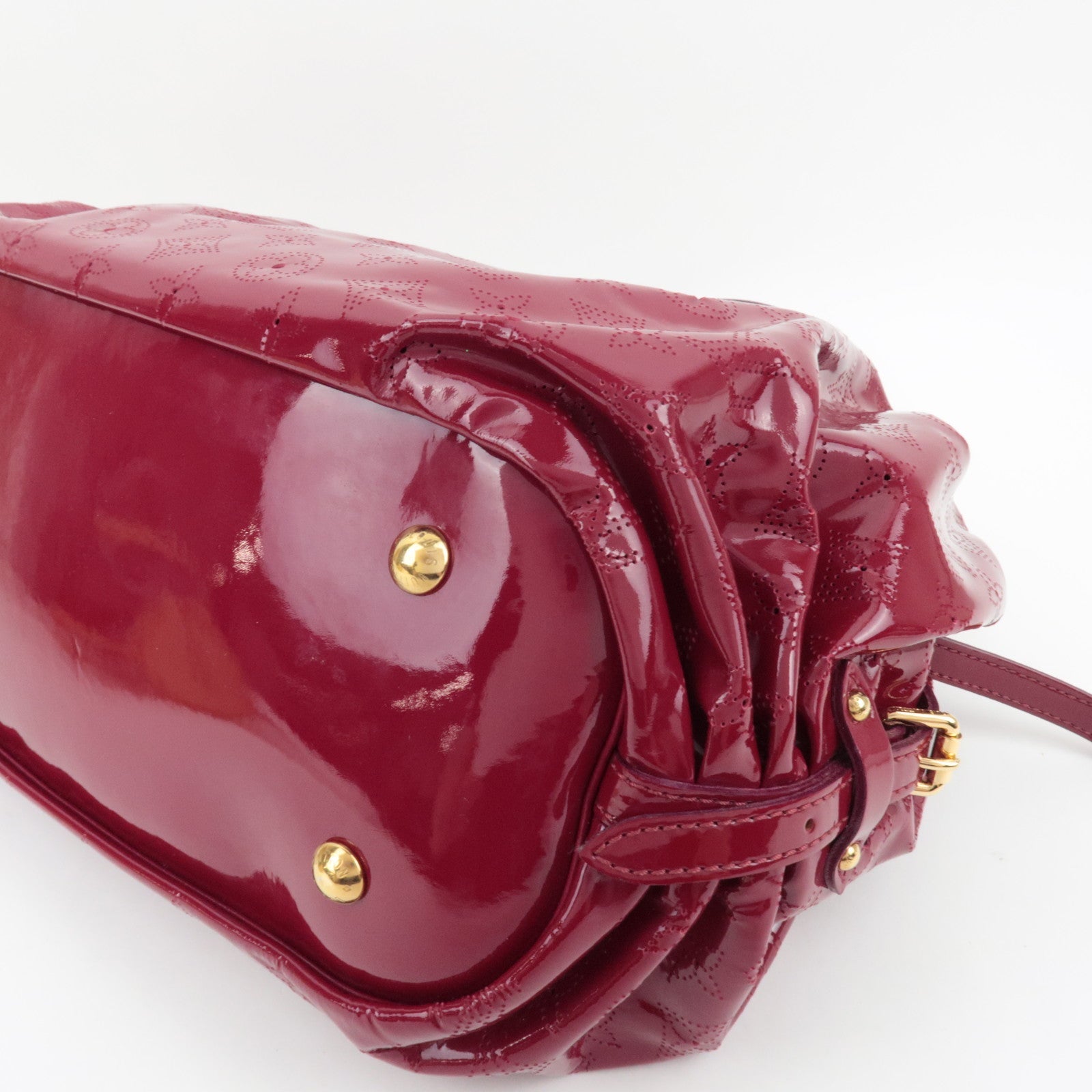 Louis Vuitton Monogram Mahina Surya L Handbag Patent Leather Cerise M95880 SP2009