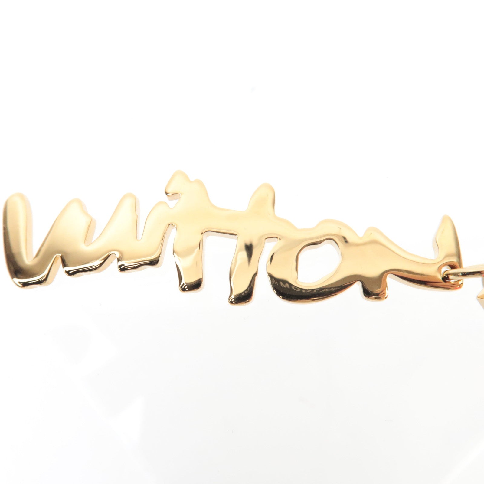 Louis Vuitton Telephone Graffiti Phone Strap Metal Plastic Gold Pink M65767 *Dust bag