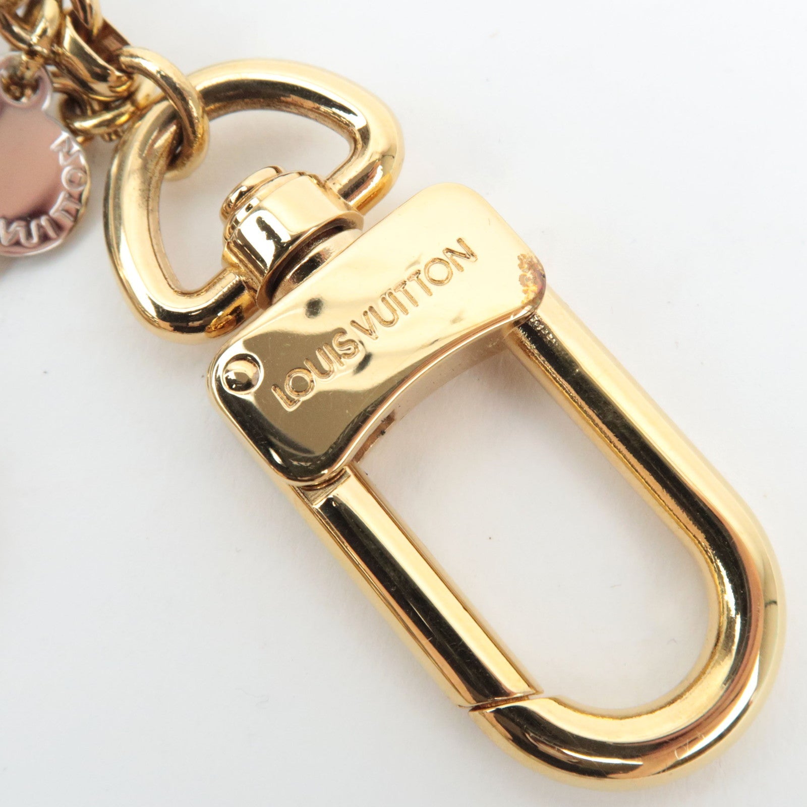 Louis Vuitton Porte Cles Chaine T&B Bag Charm Metal Gold M60071 *Dust bag