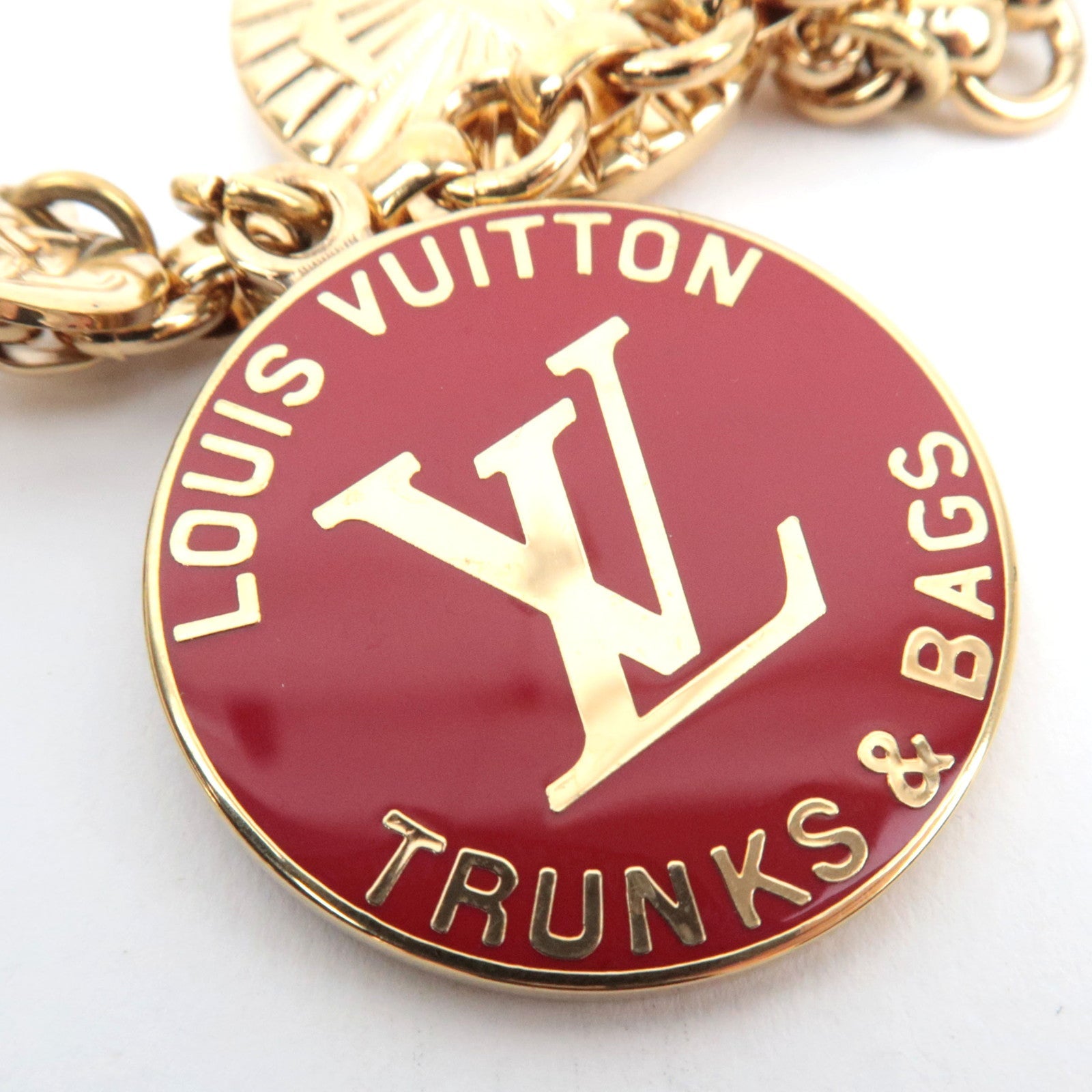 Louis Vuitton Porte Cles Chaine T&B Bag Charm Metal Gold M60071 *Dust bag