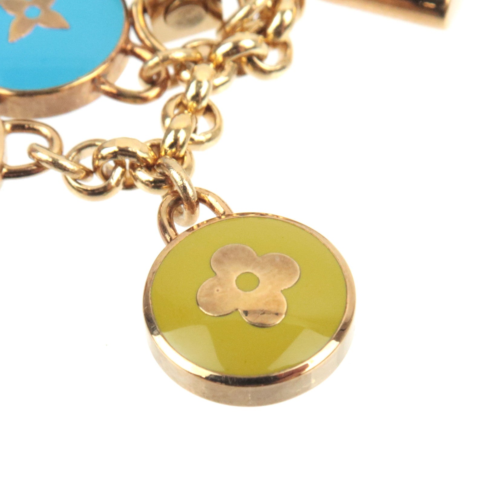 Louis Vuitton Accessoires Telephone Pastille Phone Strap Metal Gold Multicolor M65388