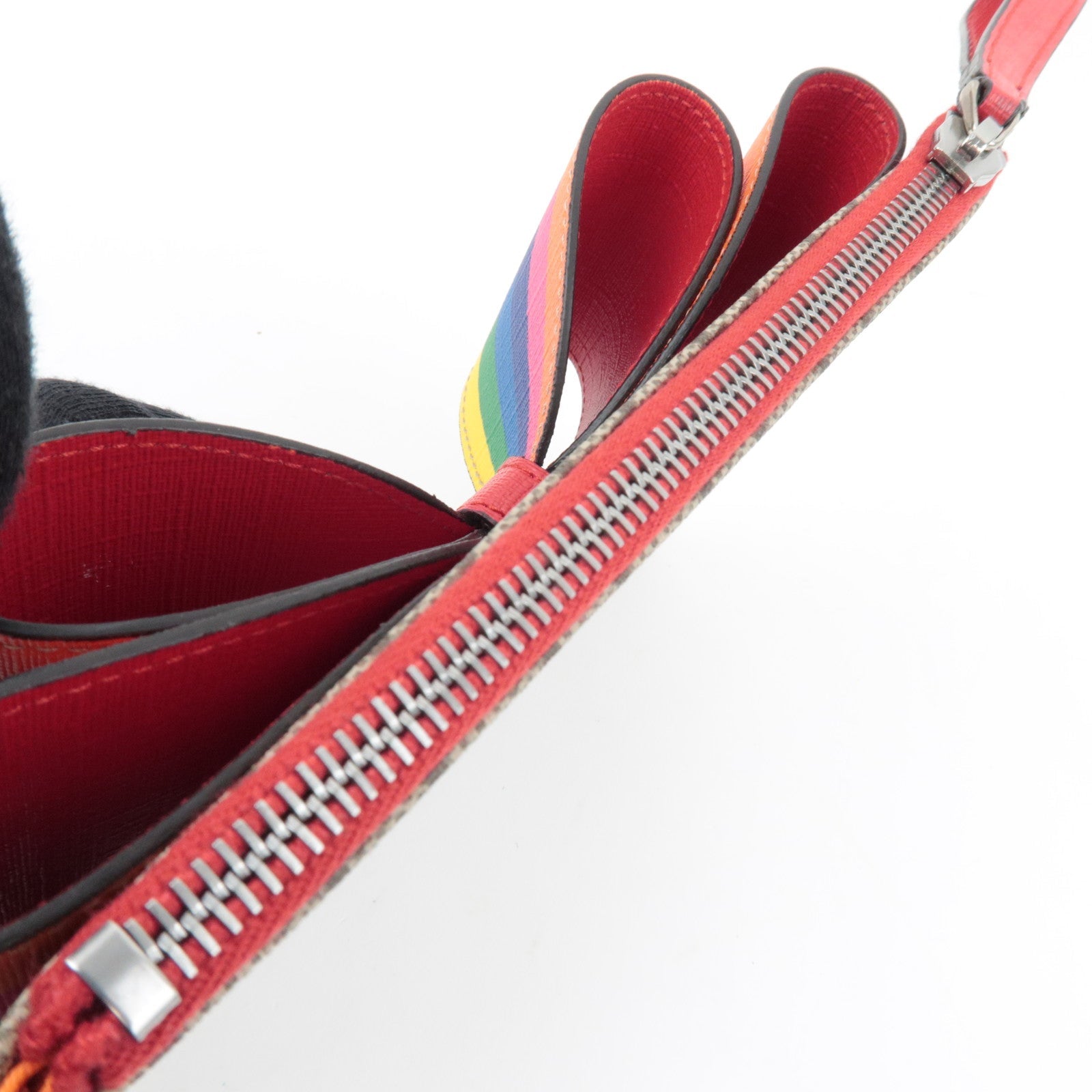 GUCCI Children's Bow Pouch GG Supreme Leather Beige Multicolor 457233