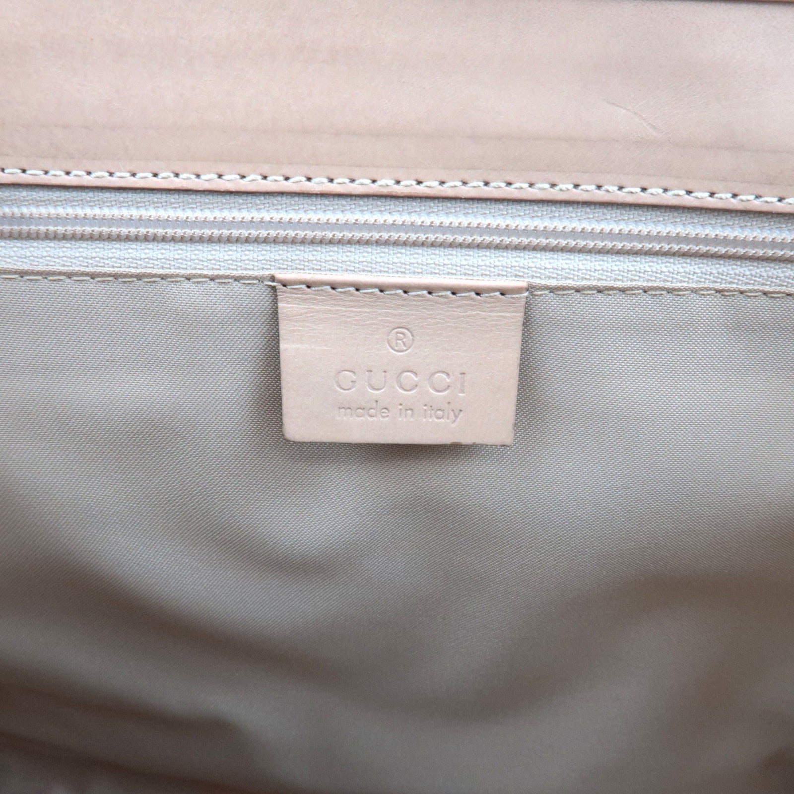 GUCCI Jackie Jumbo GG Handbag Canvas Leather Pink Beige 002.1065
