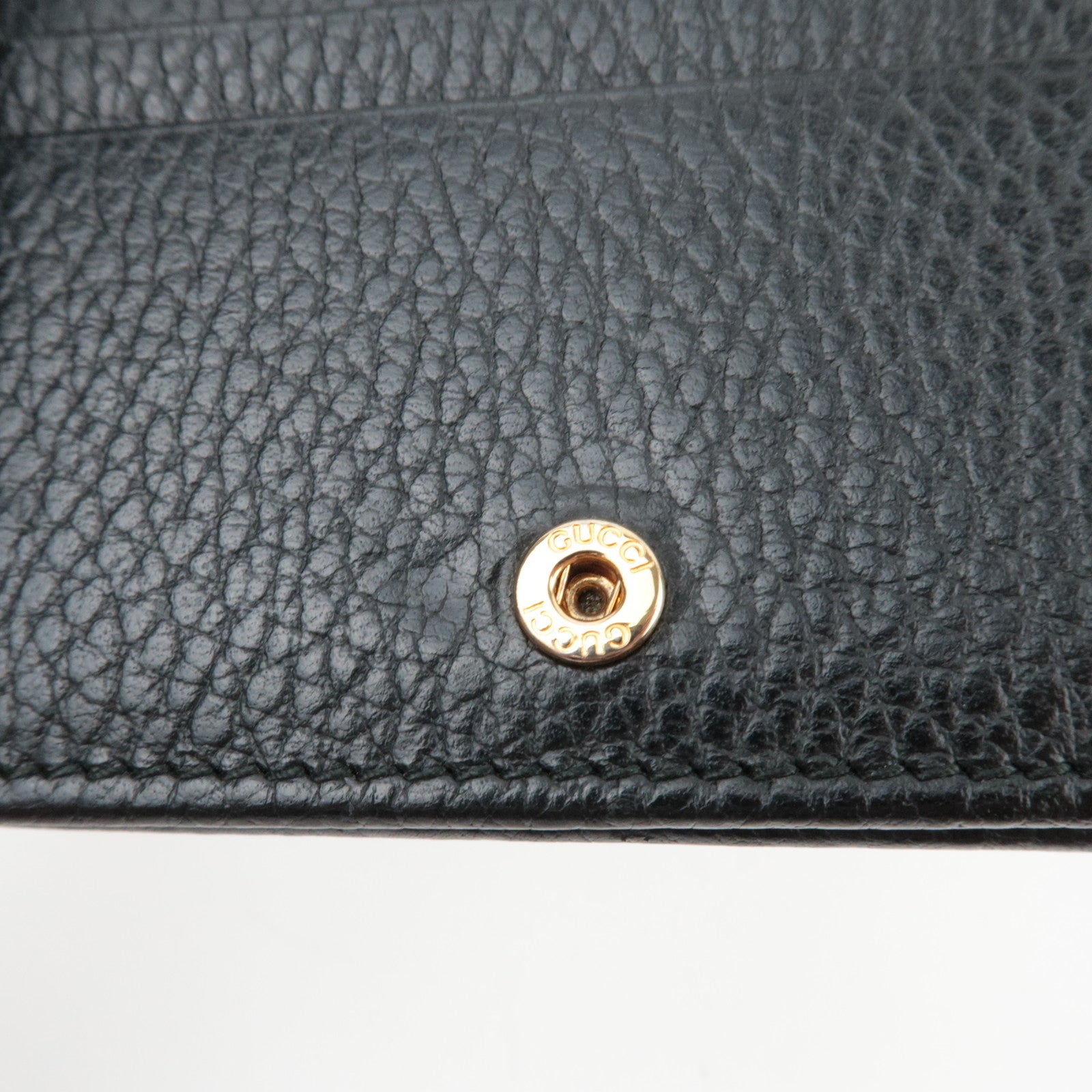 GUCCI GG Marmont Bifold Wallet Leather Black 456126 *Dust bag