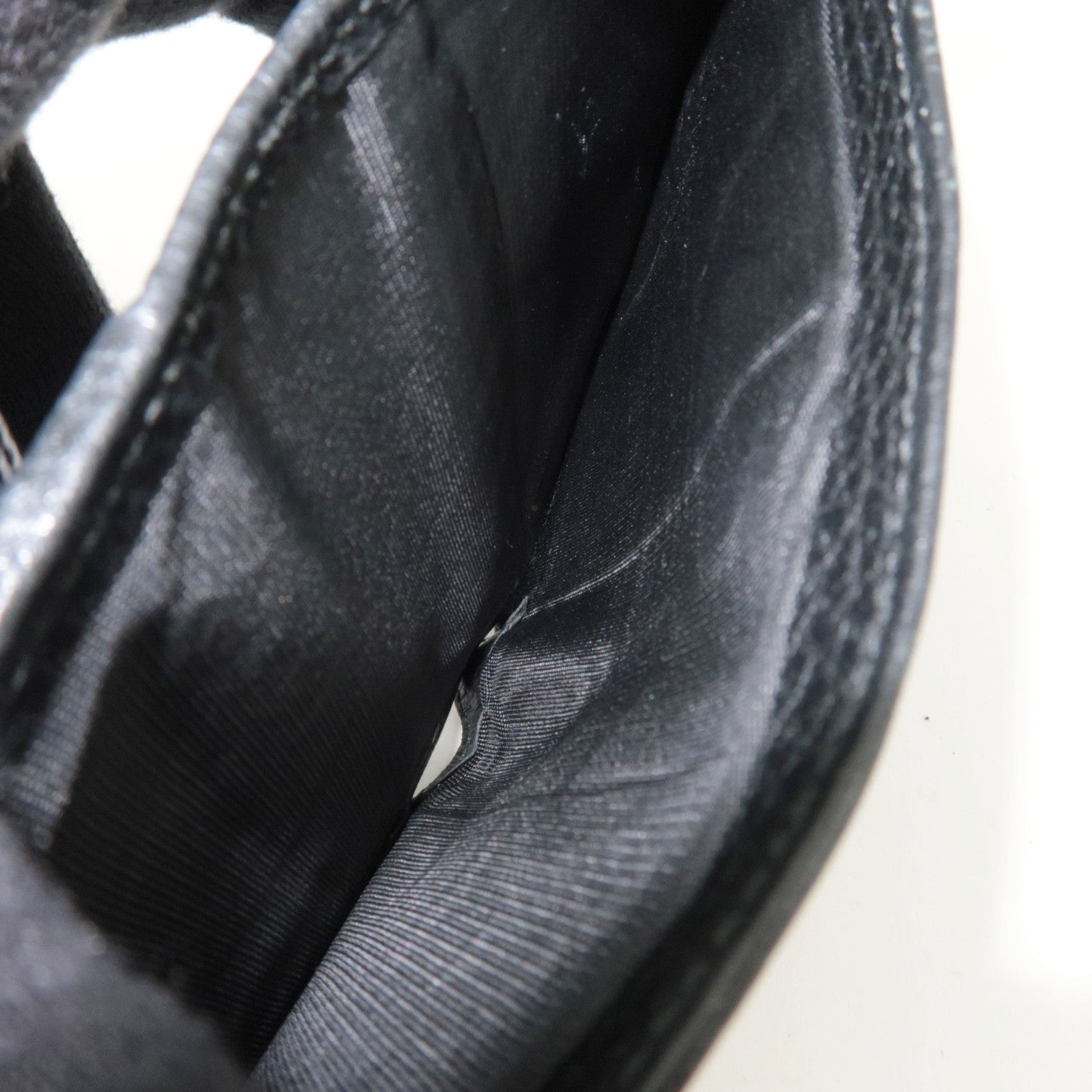 GUCCI GG Marmont Bifold Wallet Leather Black 456126 *Dust bag