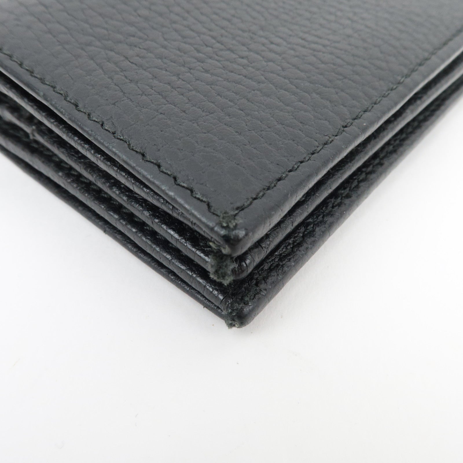 GUCCI GG Marmont Bifold Wallet Leather Black 456126 *Dust bag