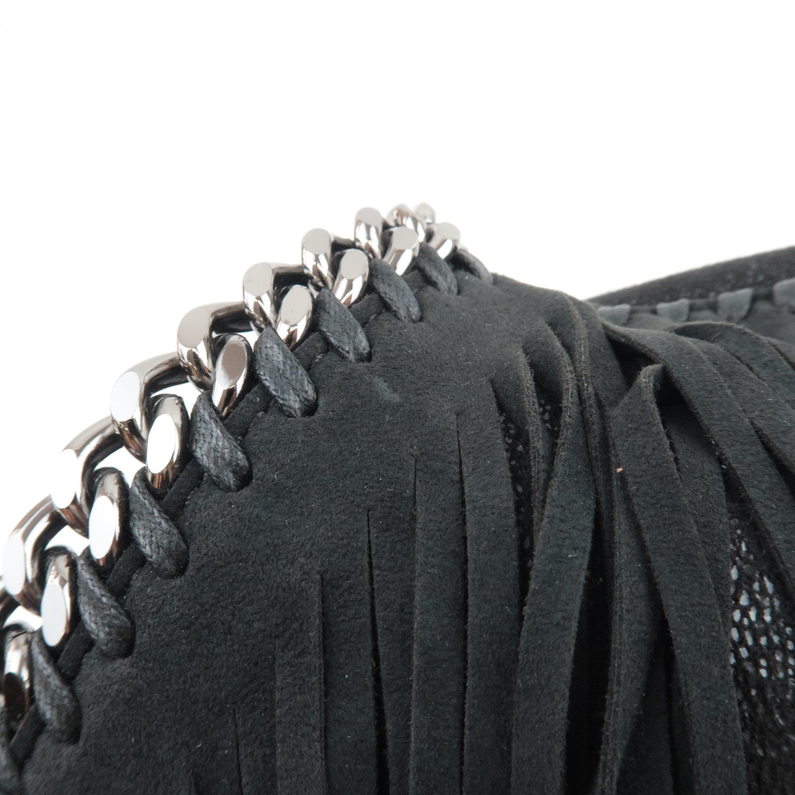 Stella McCartney Falabella Fringe Chain Tote Bag Black *Dust bag