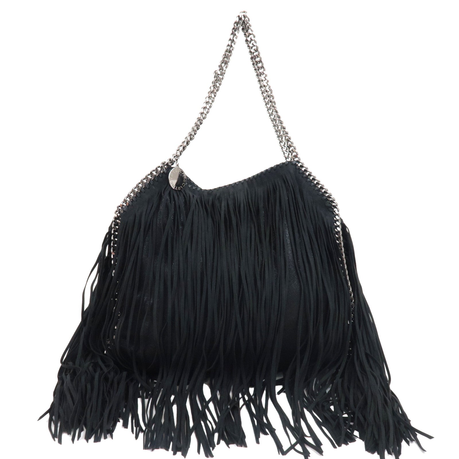 Stella McCartney Falabella Fringe Chain Tote Bag Black *Dust bag79703