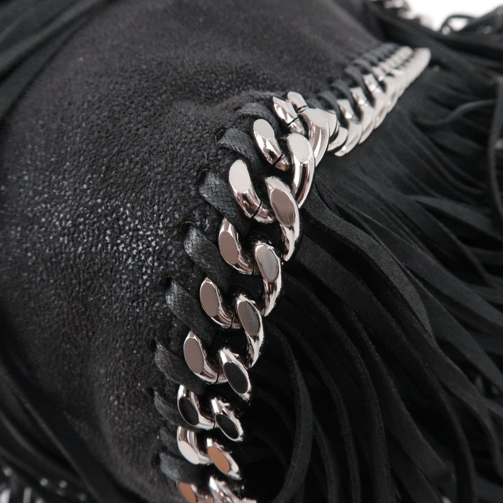 Stella McCartney Falabella Fringe Chain Tote Bag Black *Dust bag
