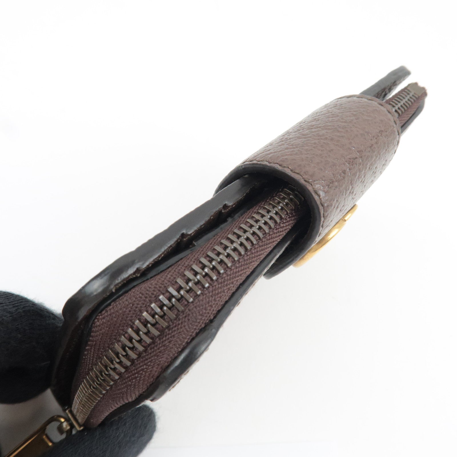 GUCCI Sherry Ophidia Card and Coin Case GG Supreme Leather Beige Brown 699353