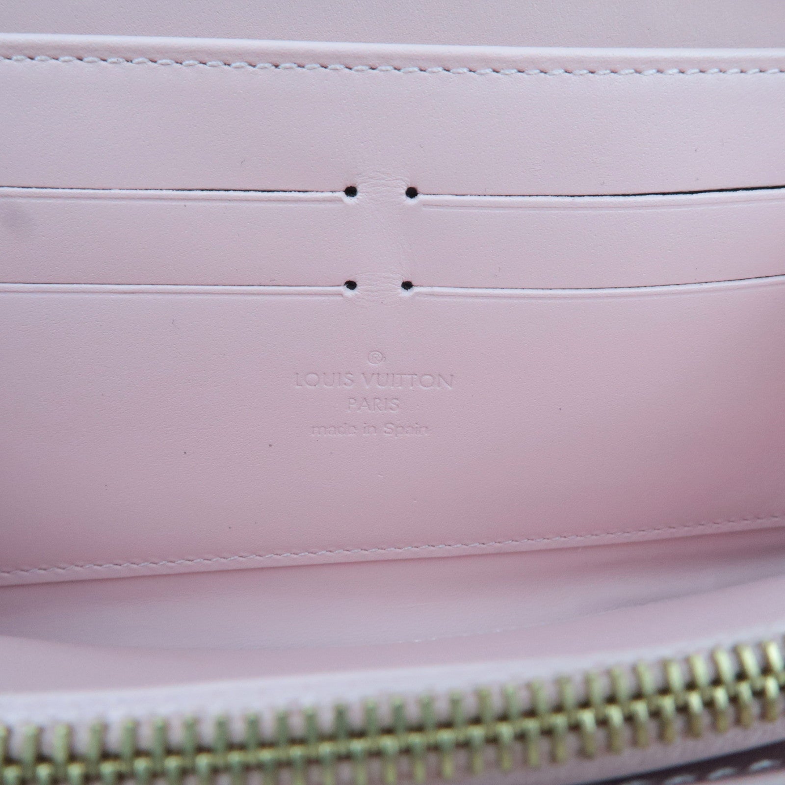 Louis Vuitton Monogram Vernis Zippy Long Wallet Rose Angelique M90076 CA2125