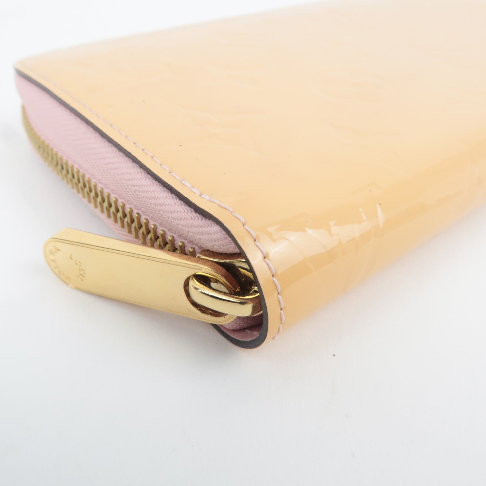 Louis Vuitton Monogram Vernis Zippy Long Wallet Rose Angelique M90076 CA2125