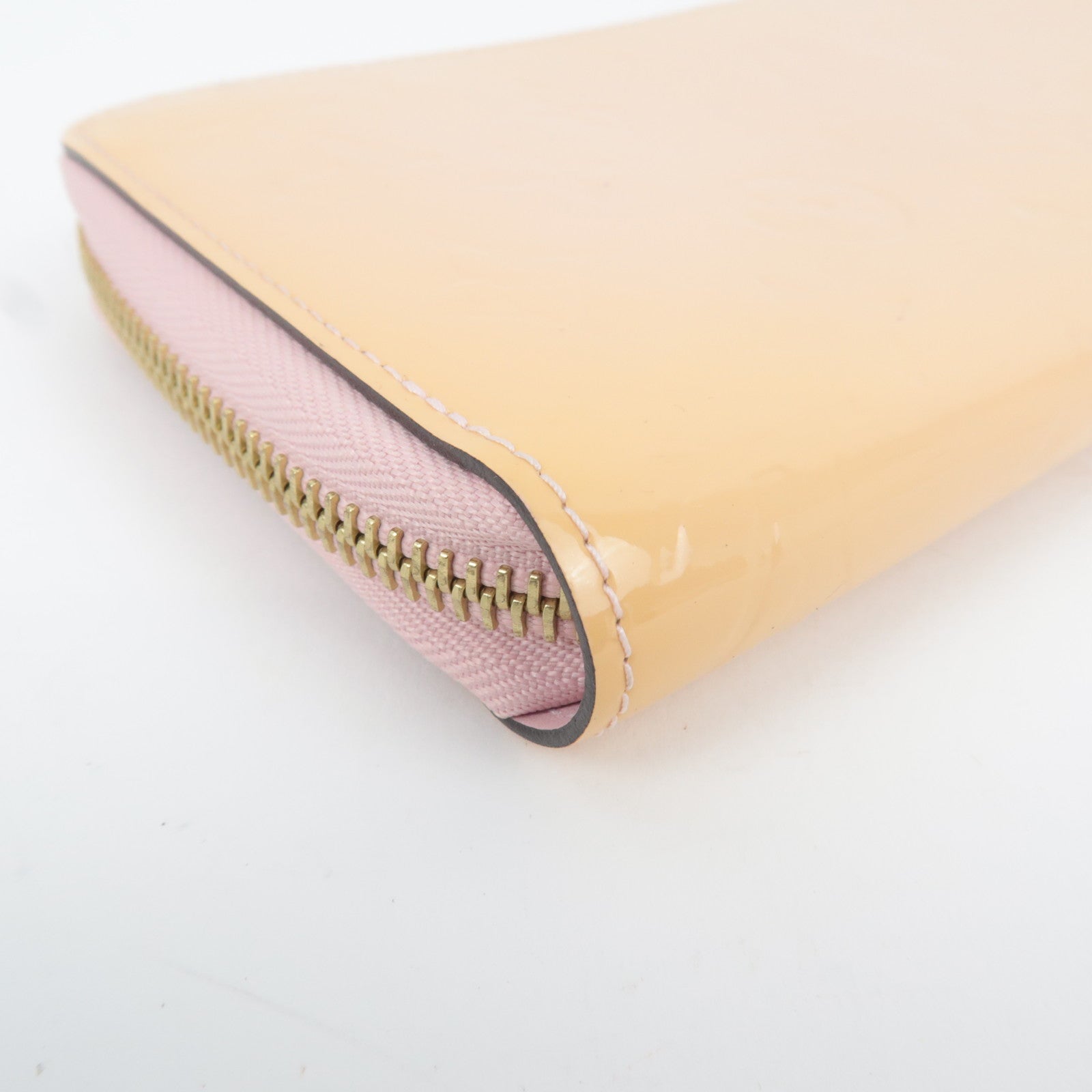 Louis Vuitton Monogram Vernis Zippy Long Wallet Rose Angelique M90076 CA2125