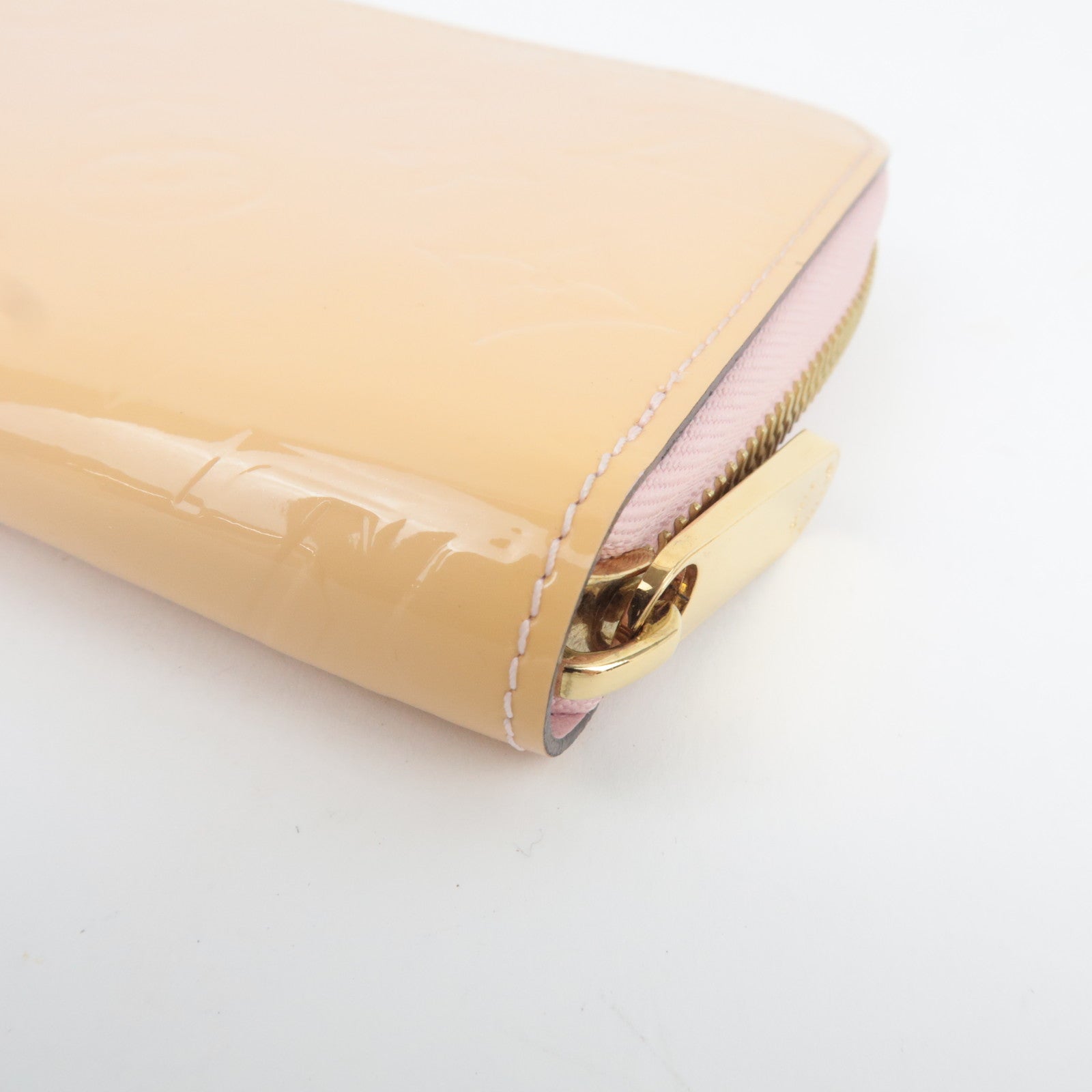 Louis Vuitton Monogram Vernis Zippy Long Wallet Rose Angelique M90076 CA2125