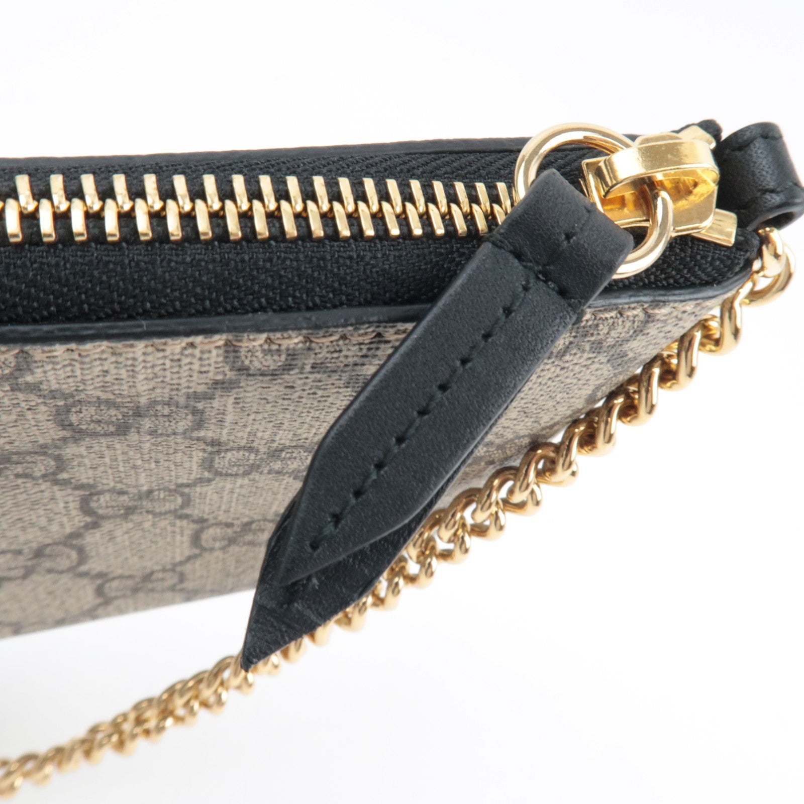 GUCCI GG Supreme Chain Wallet Bag WOC Beige 428449 *Box. Dust bag