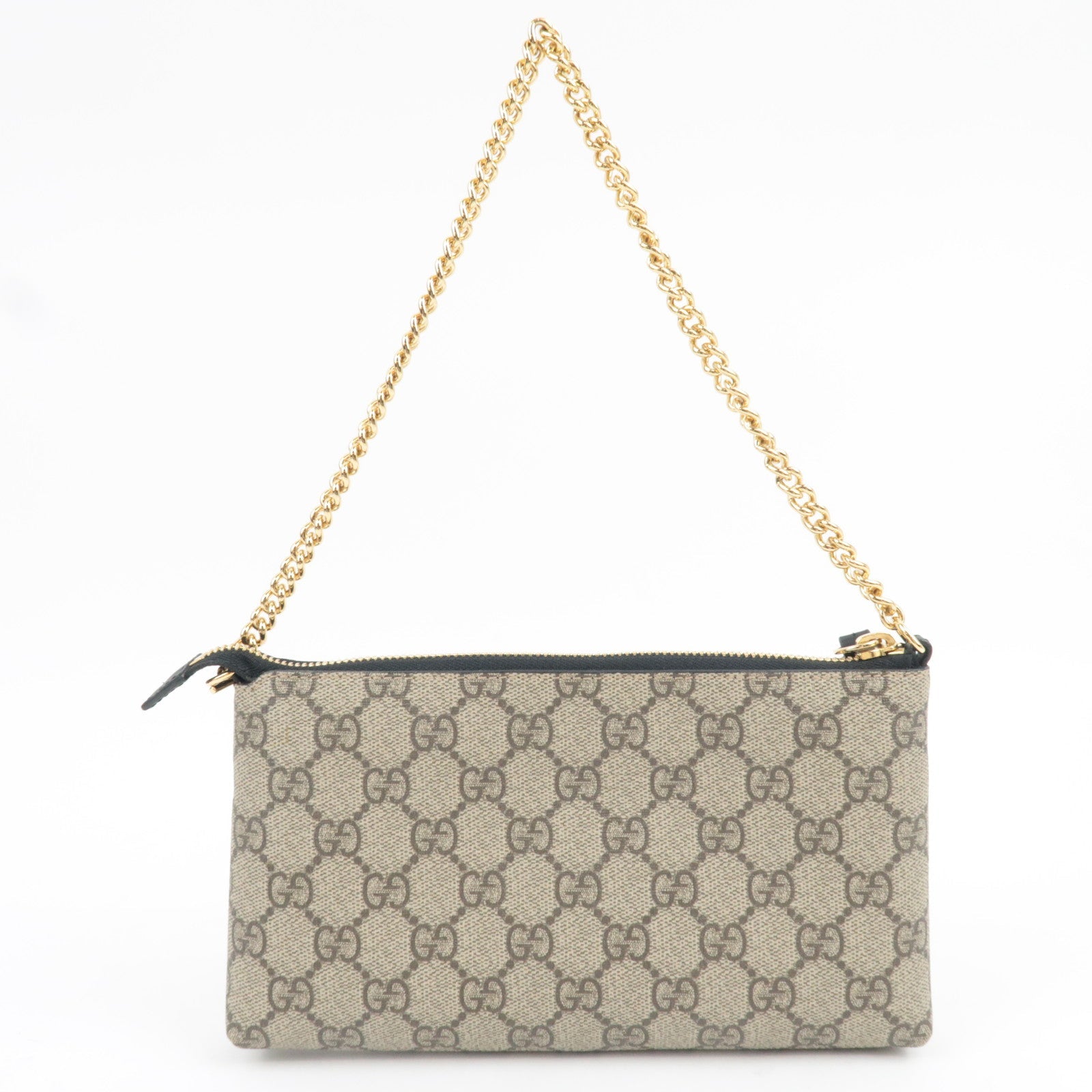 GUCCI GG Supreme Chain Wallet Bag WOC Beige 428449 *Box. Dust bag
