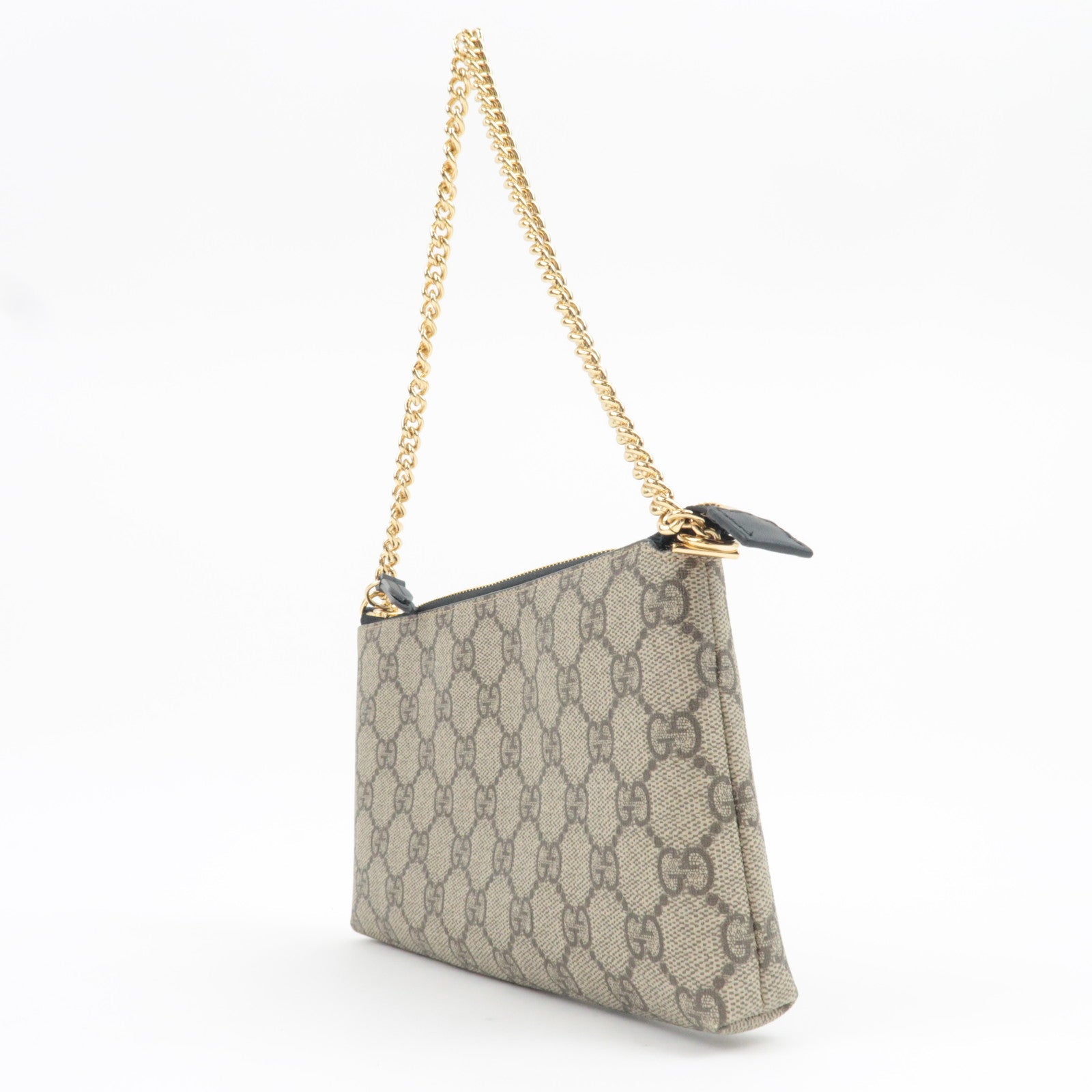 GUCCI GG Supreme Chain Wallet Bag WOC Beige 428449 *Box. Dust bag