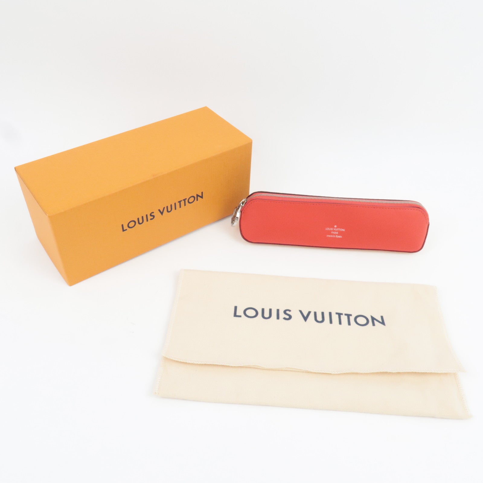 Louis Vuitton Monogram Trousse Elizabeth Pen Case Rouge GI0009 JG0273 *Box, Dust bag