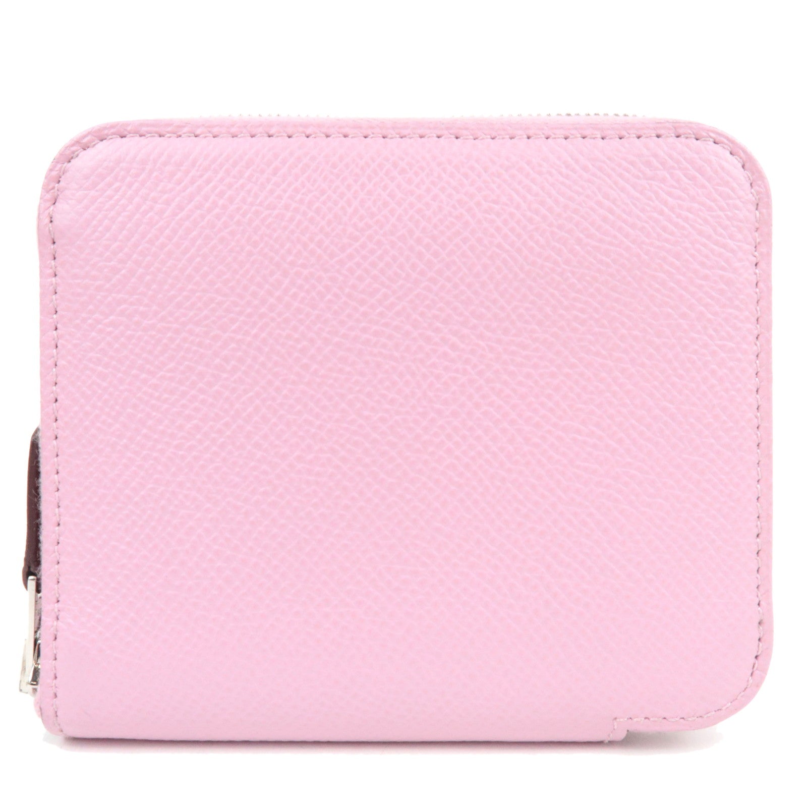 HERMES Azap Silkin Compact Wallet Veau Epsom Pink Z STAMP (2021) *Box79746