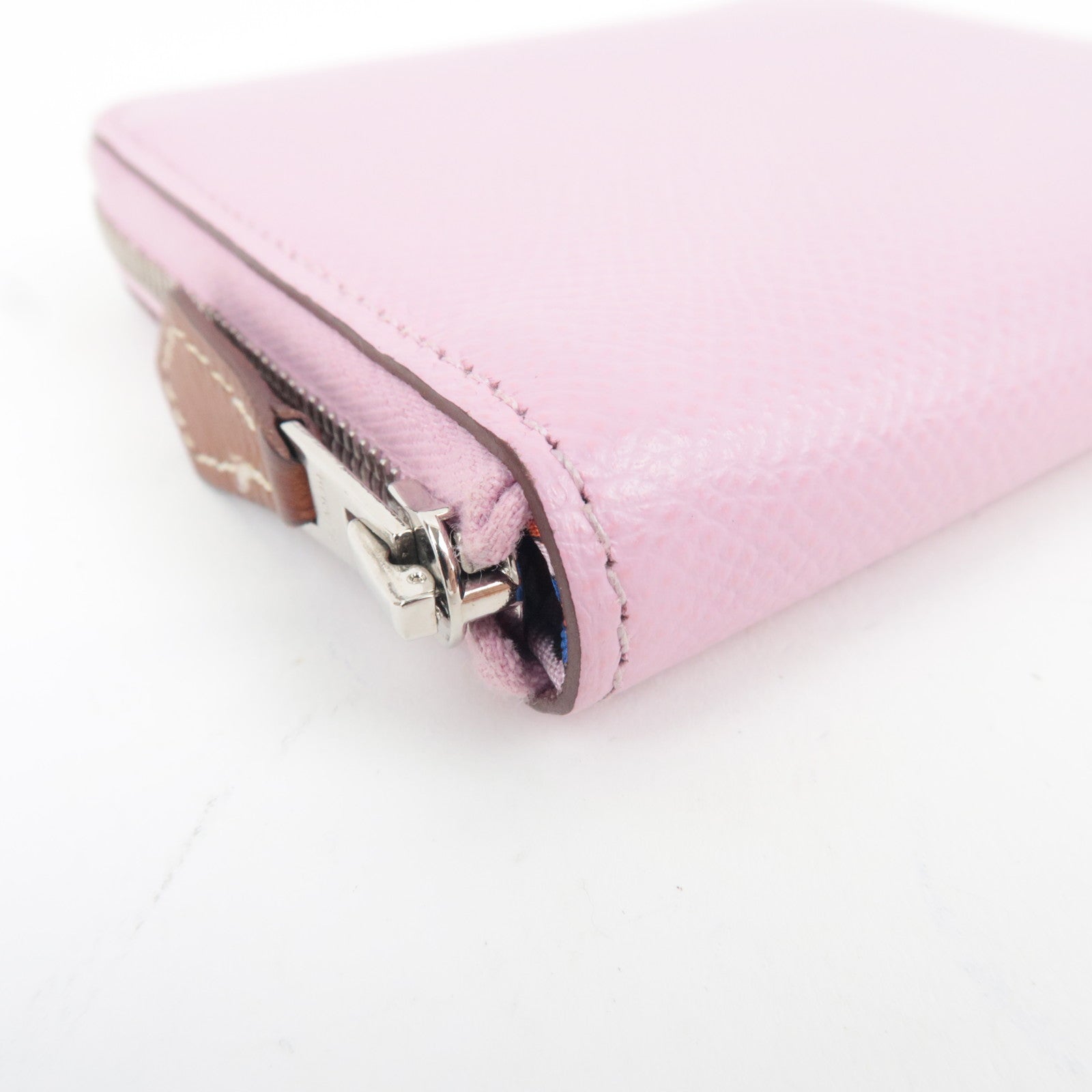 HERMES Azap Silkin Compact Wallet Veau Epsom Pink Z STAMP (2021) *Box