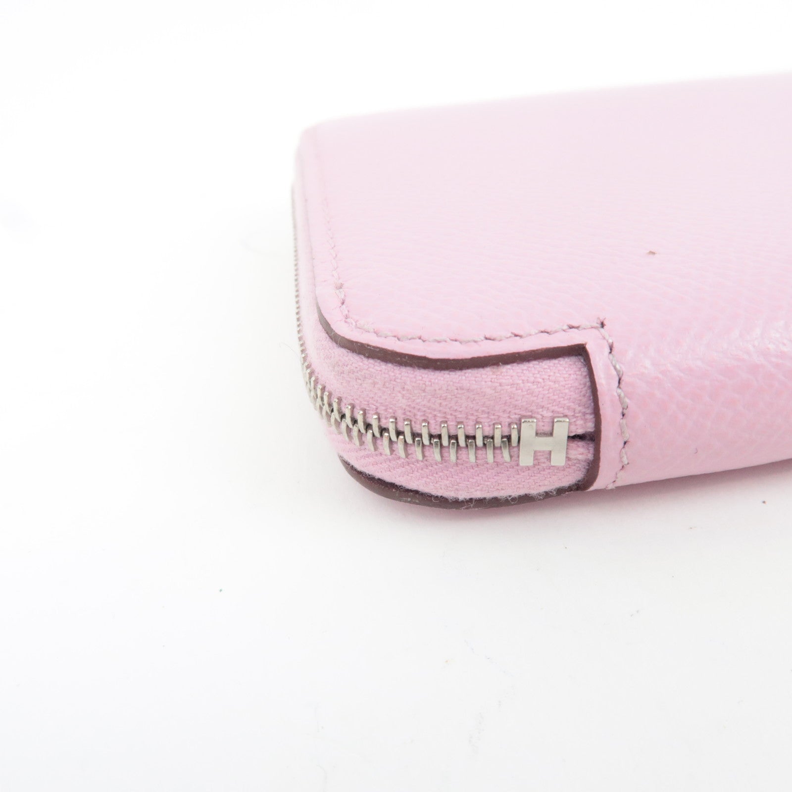 HERMES Azap Silkin Compact Wallet Veau Epsom Pink Z STAMP (2021) *Box