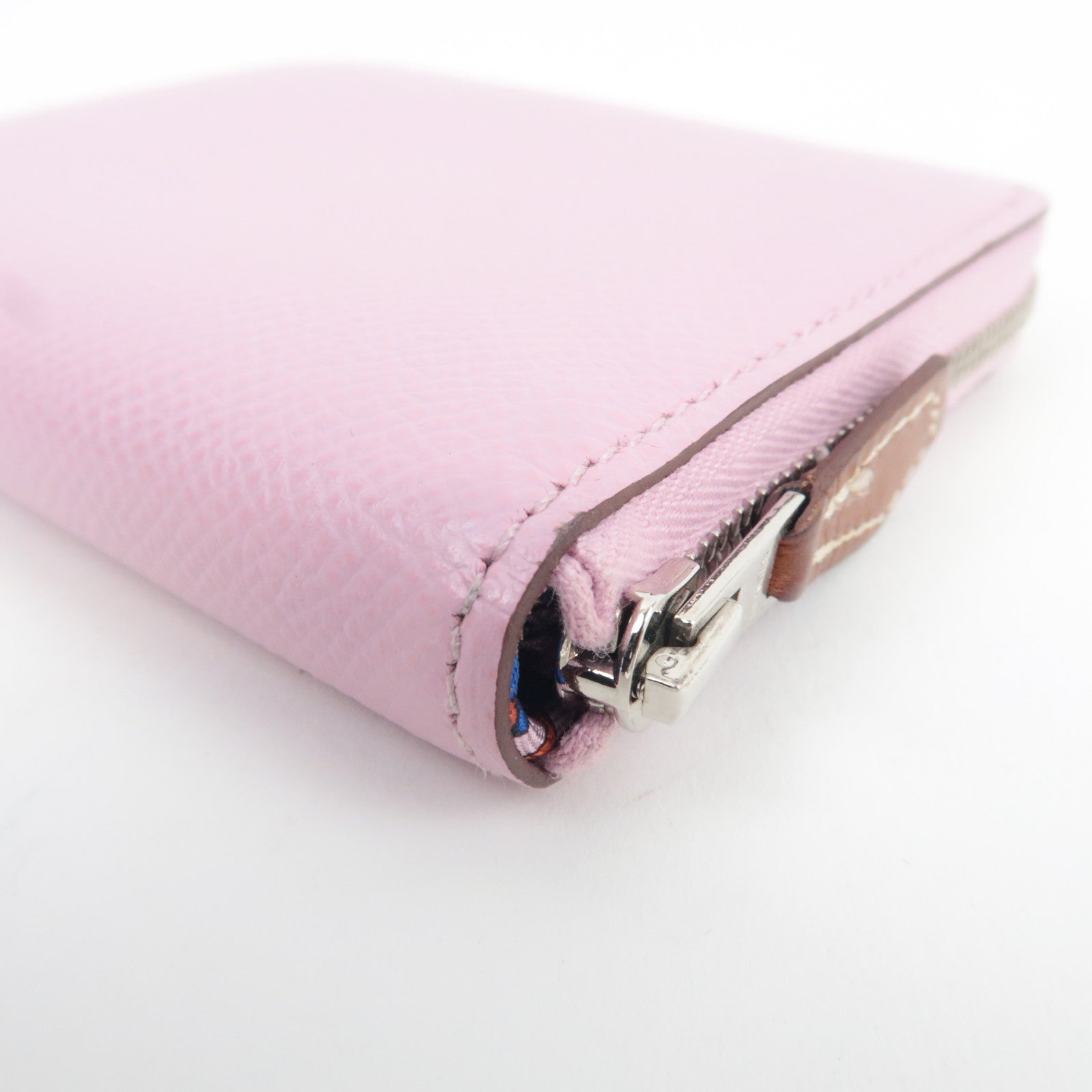 HERMES Azap Silkin Compact Wallet Veau Epsom Pink Z STAMP (2021) *Box