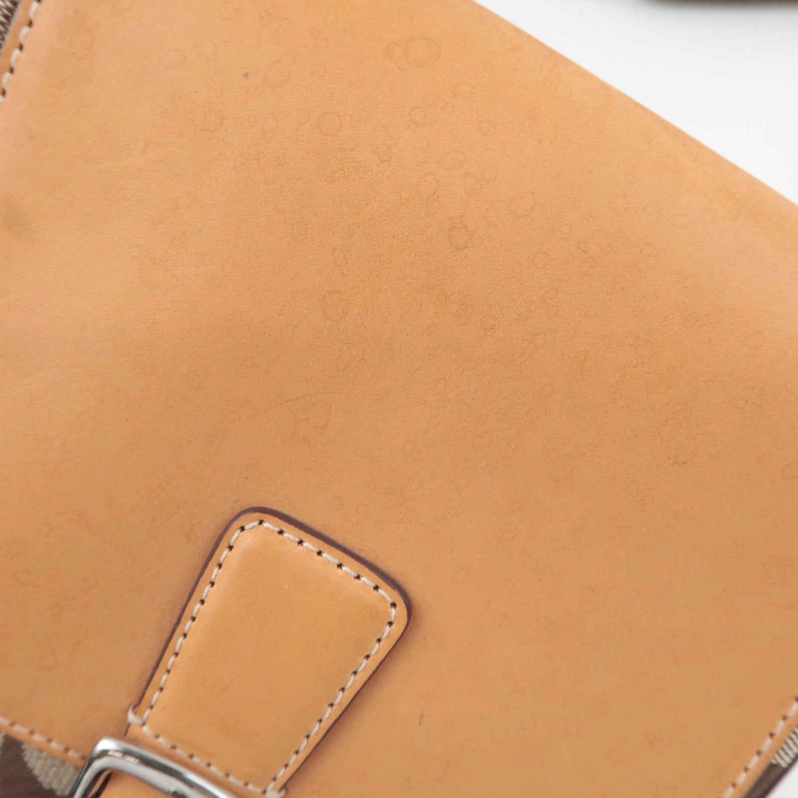 COACH Set of 2 Shoulder Bag Canvas Leather Beige Brown