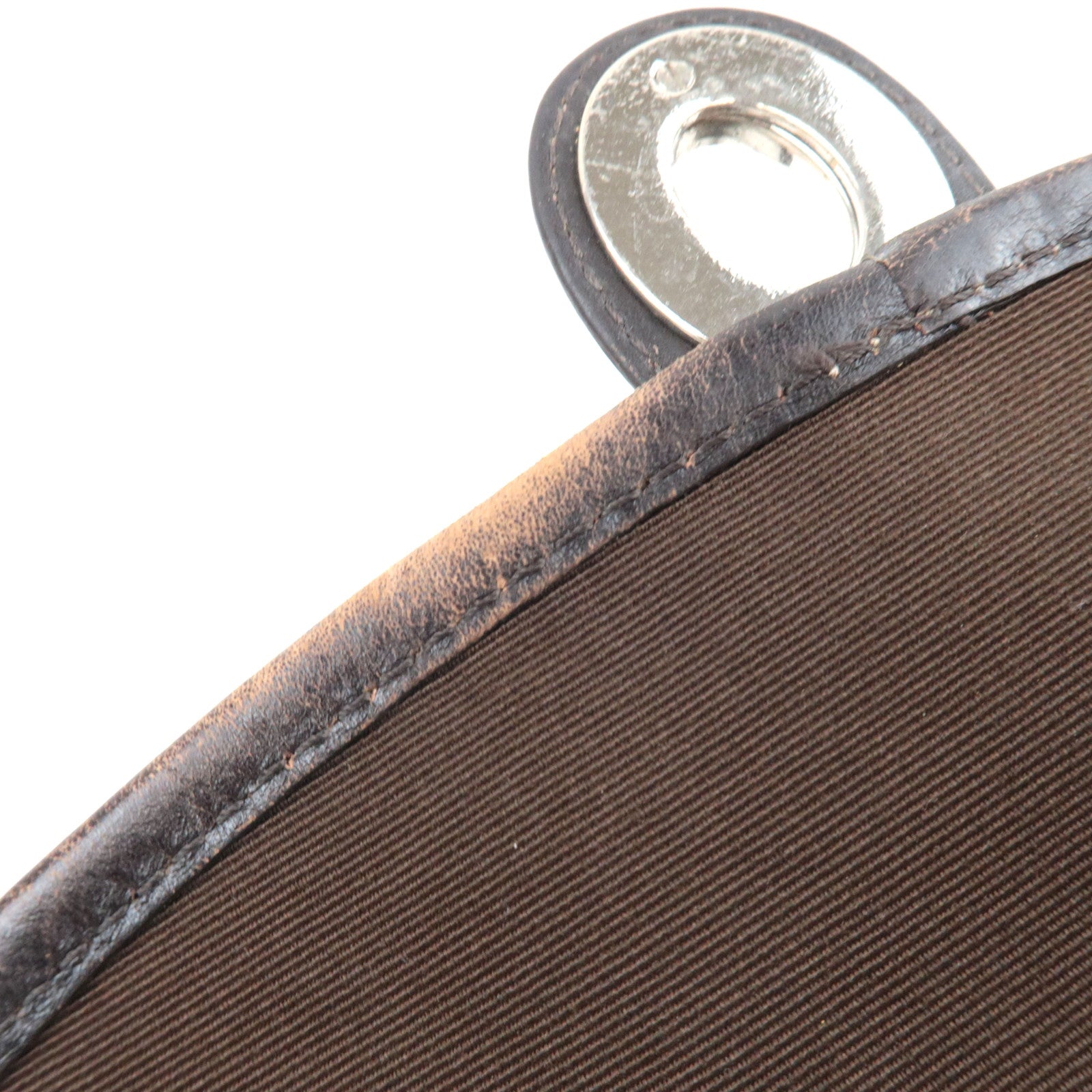 COACH Set of 2 Shoulder Bag Canvas Leather Beige Brown