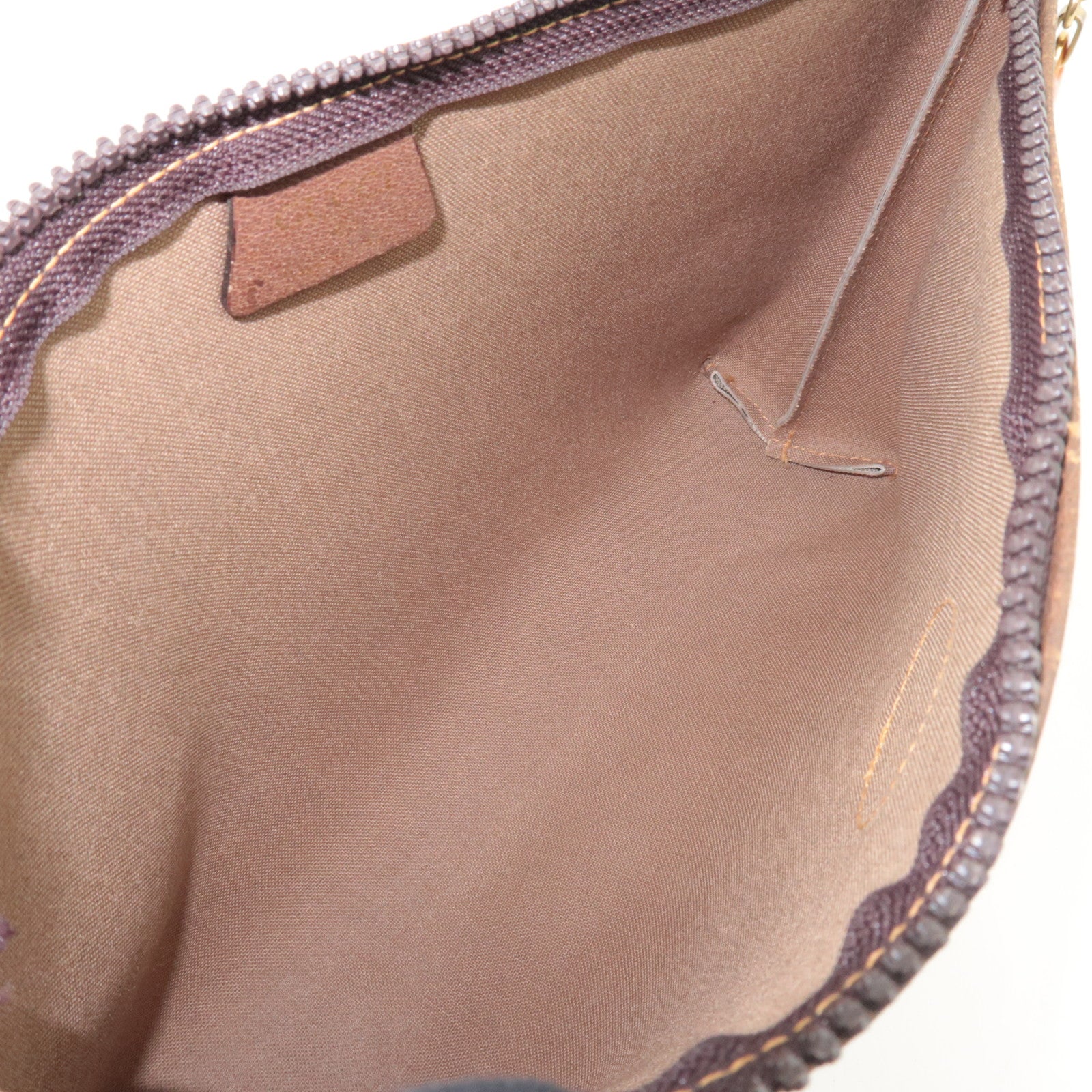 GUCCI Old GUCCI Clutch Bag GG Plus Leather Beige Brown