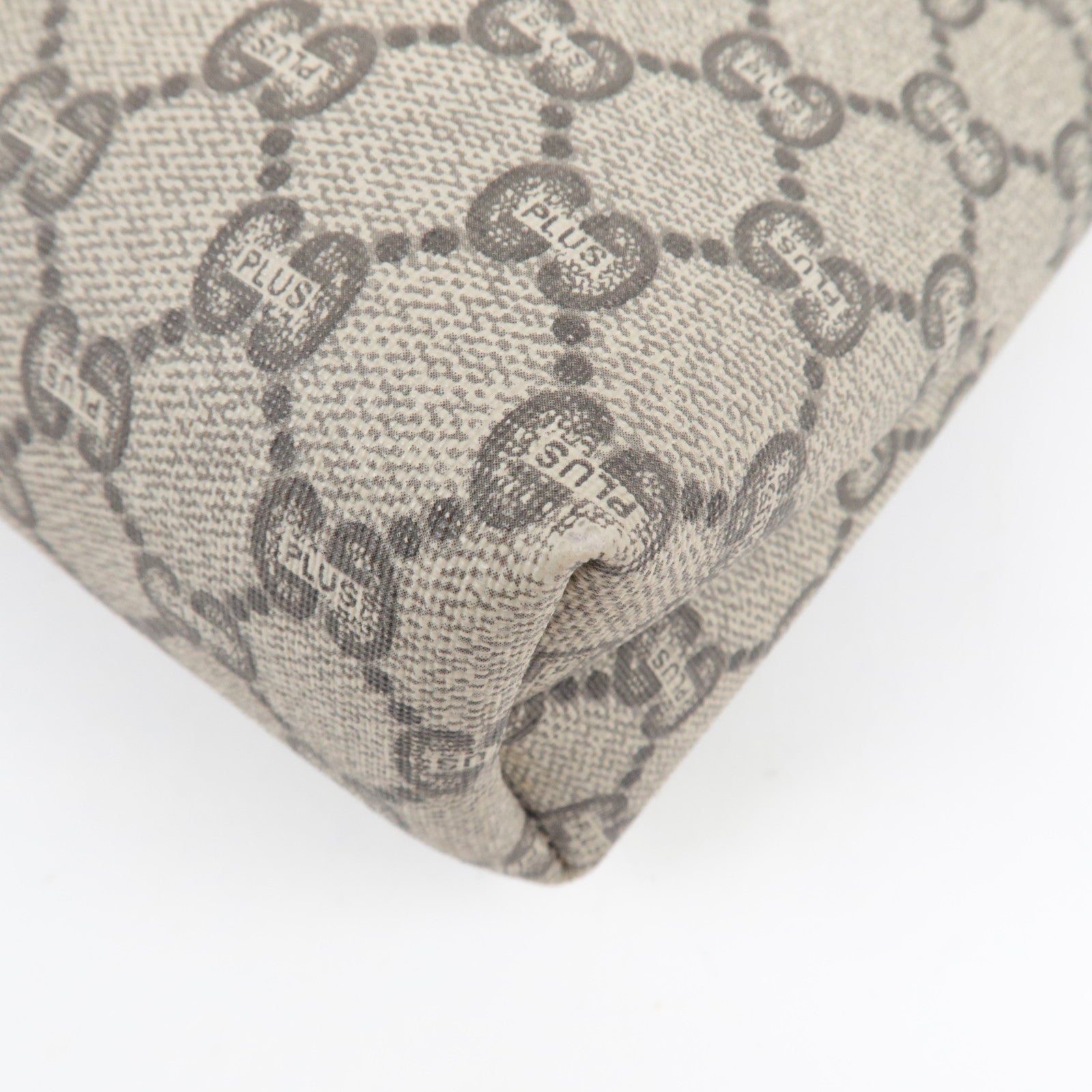 GUCCI Old GUCCI Clutch Bag GG Plus Leather Beige Brown