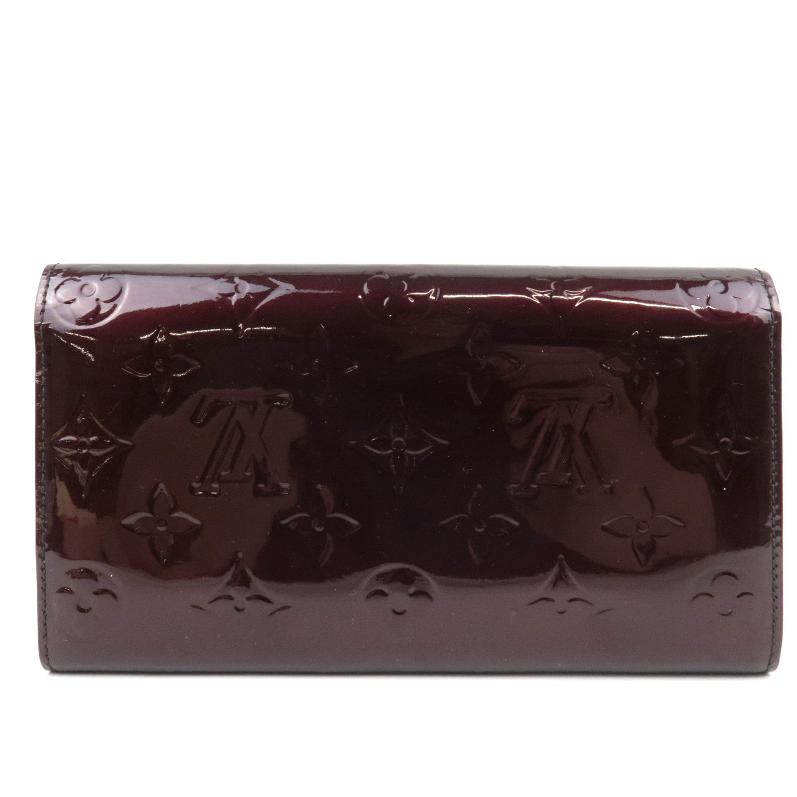 Louis Vuitton Monogram Vernis Portefeuille Sarah Long Wallet Amarante M93524 TN1132 *Box, Dust bag