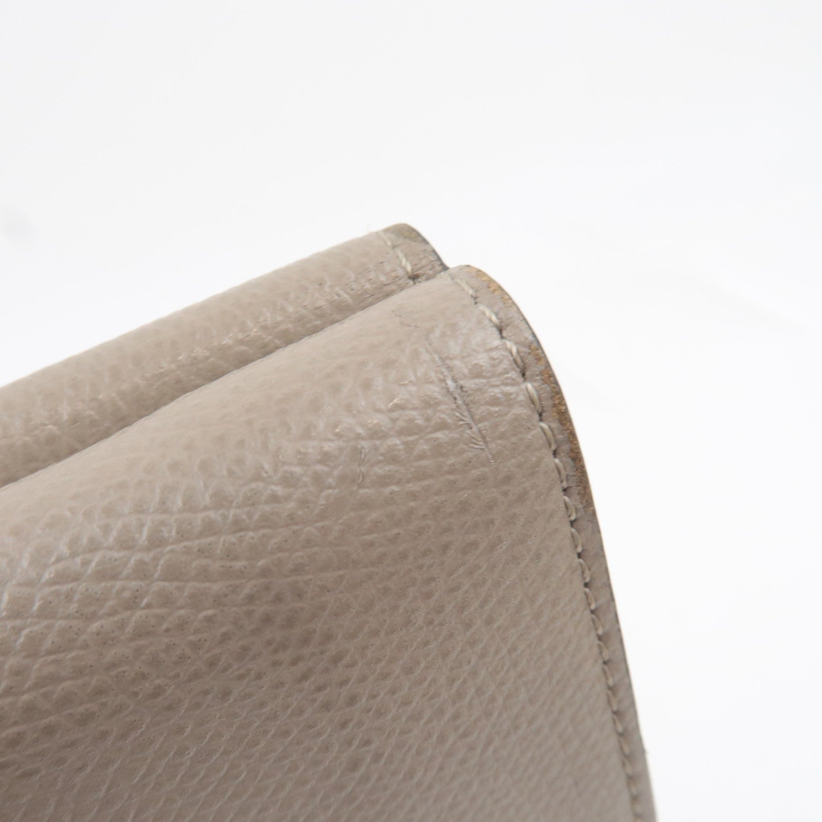 FENDI F Is FENDI Tri-Fold Wallet Leather Greige 8M0395 *Box, Dust bag