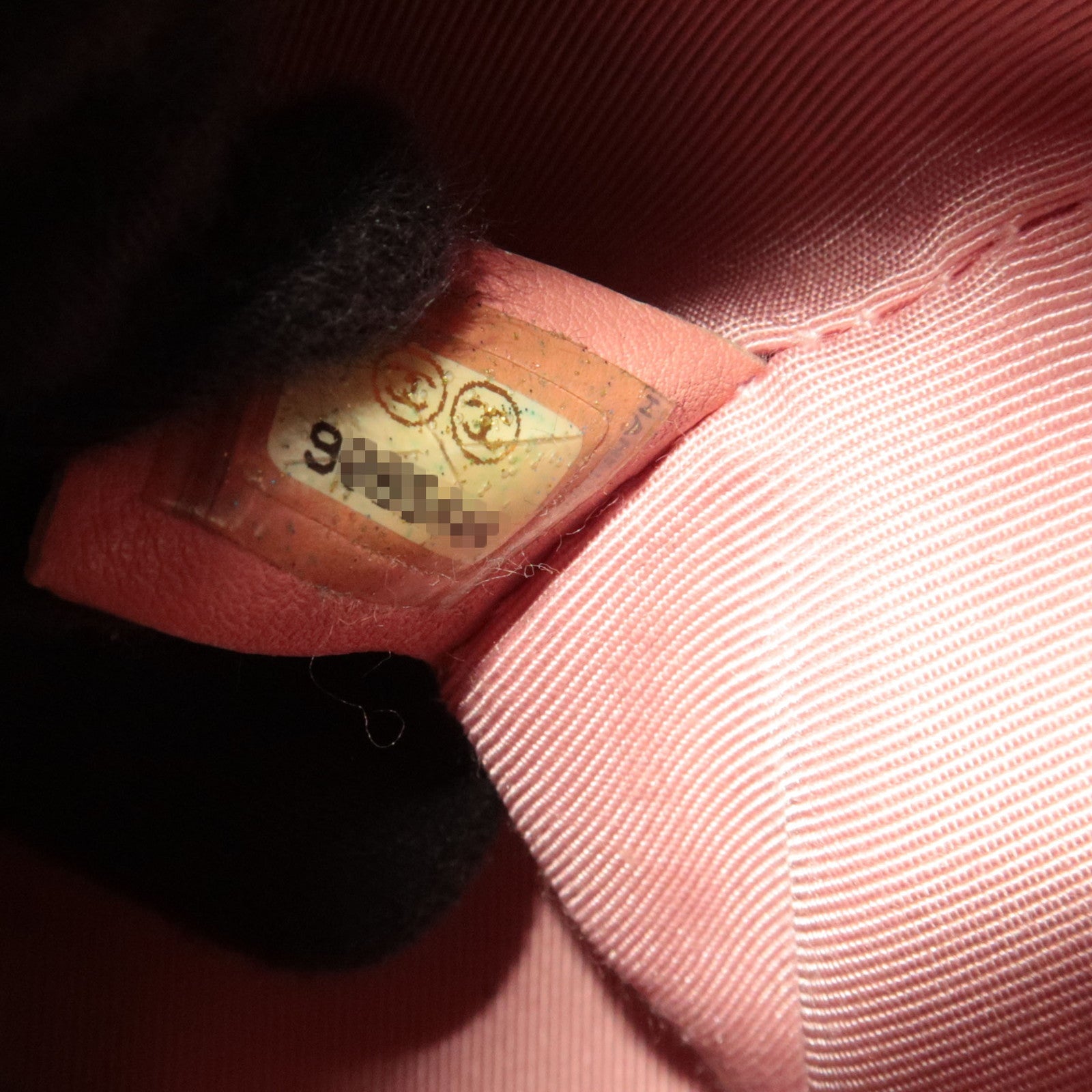 CHANEL Coco Mark Matelasse Bowling Bag Handbag Caviar Skin Pink Gold HDW A20996 9085444