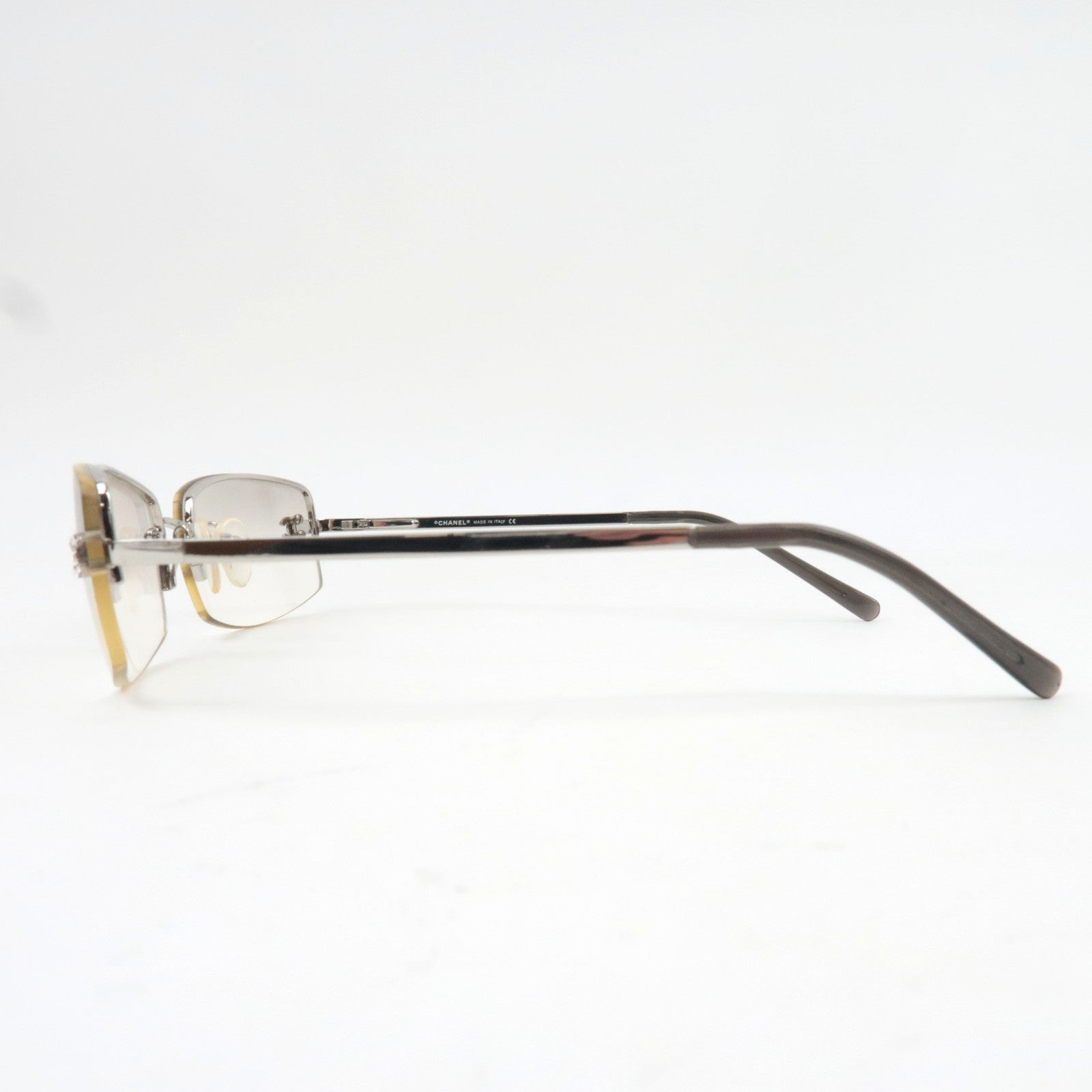 CHANEL Sunglasses Coco Mark Rhinestone 4093-B C.124/61 56□16 130 Gray Ombre